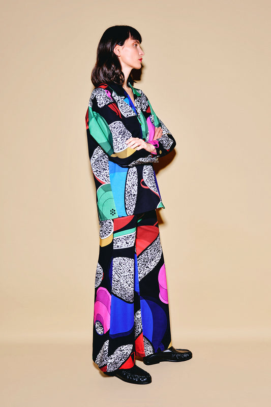 PEJKO flared trousers 'Paprika Pot'