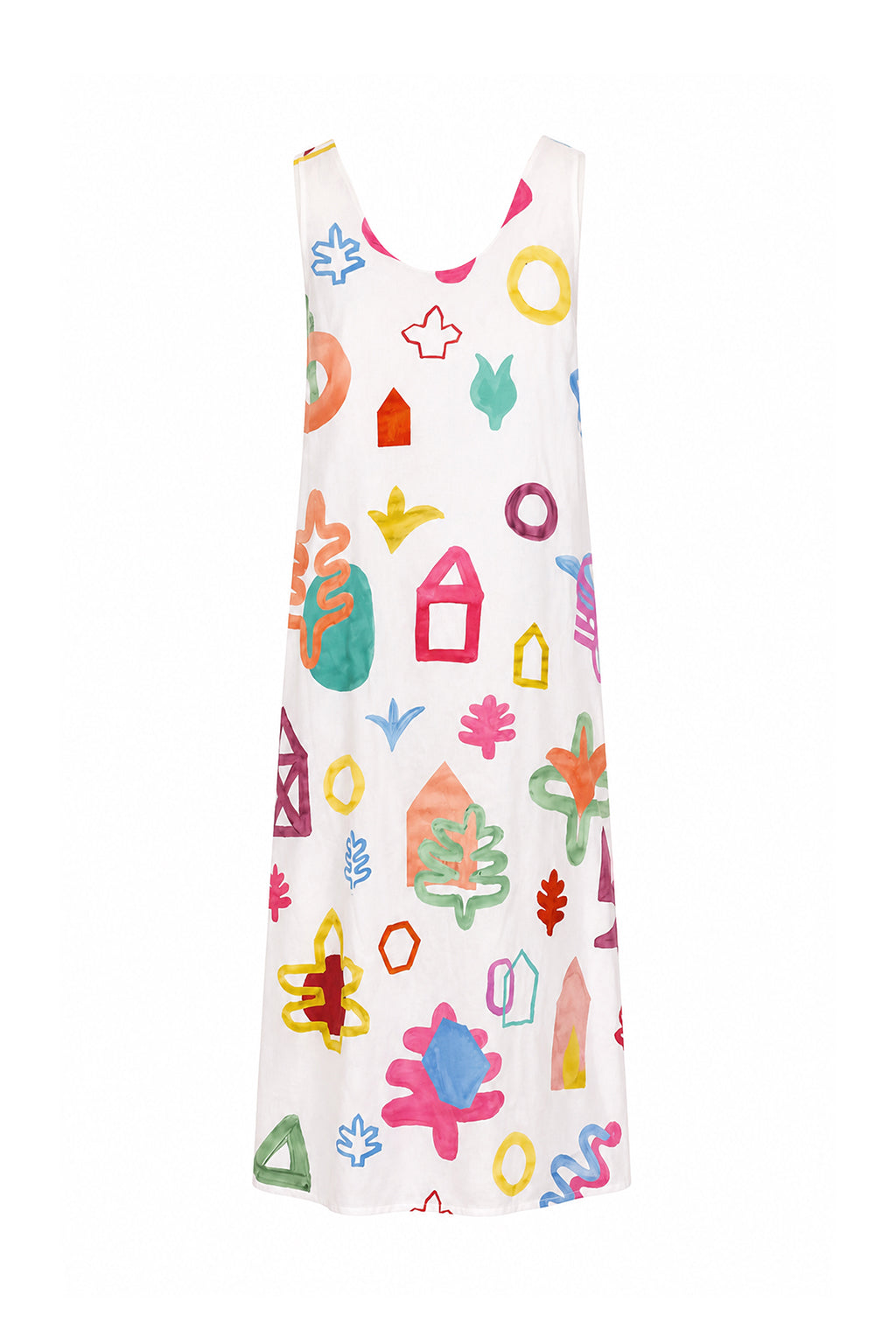 PILLE v-neck dress 'Scout White'