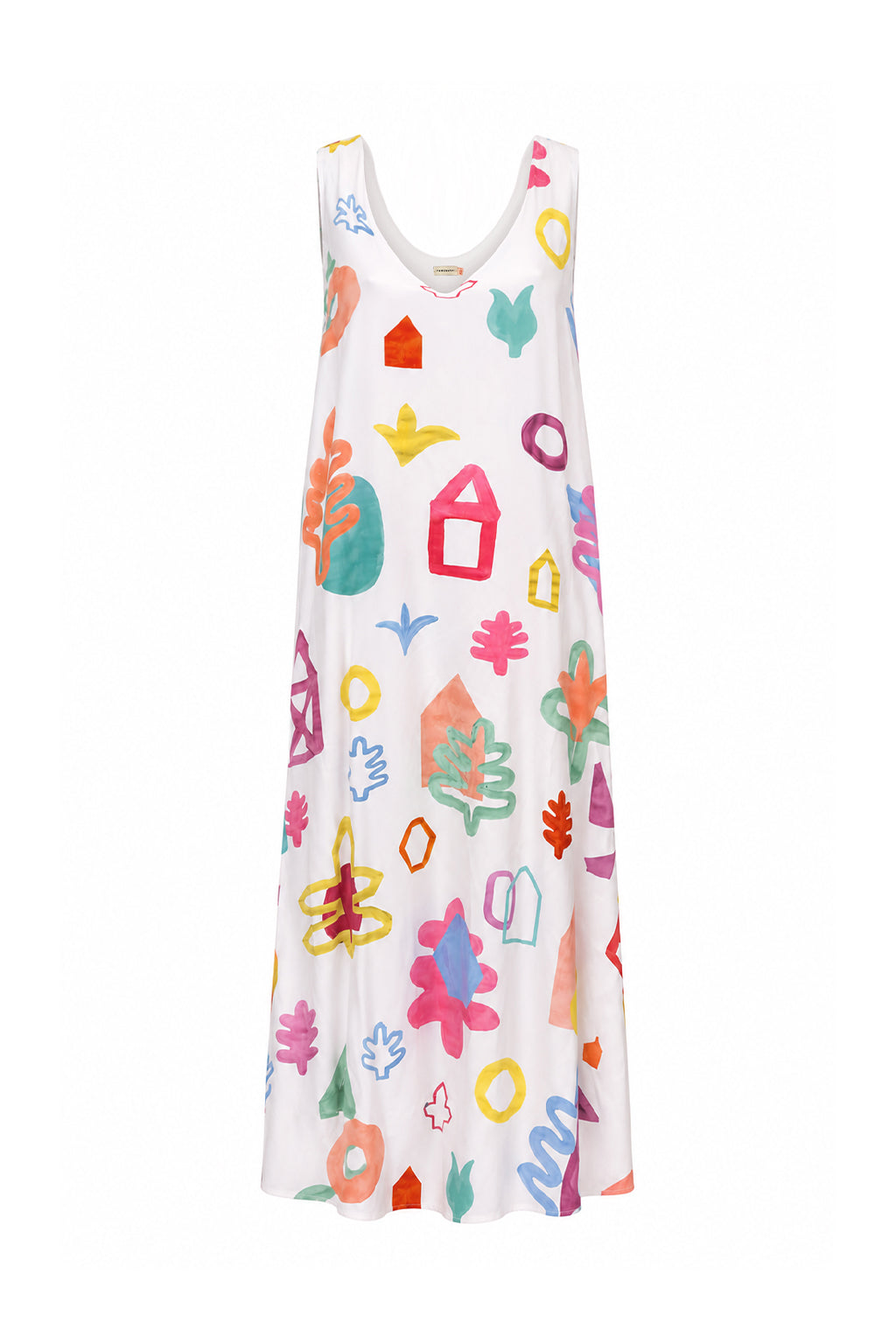 PILLE v-neck dress 'Scout White'