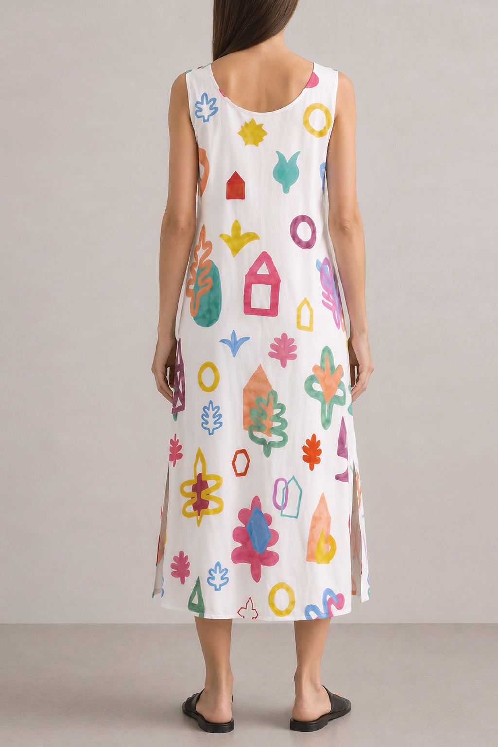 PILLE v-neck dress 'Scout White'