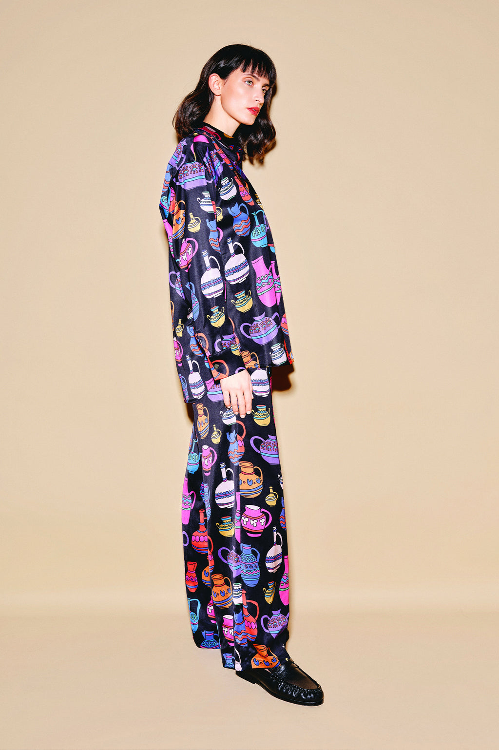 PRADOLLANO drawstring trousers 'Vases'