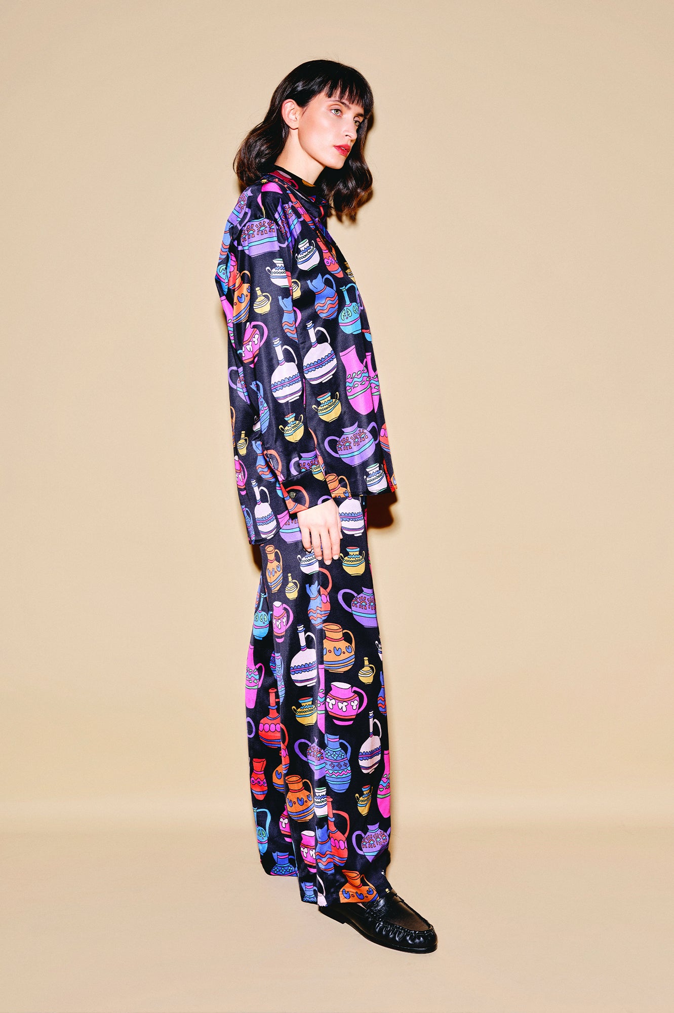 PRADOLLANO drawstring trousers 'Vases'