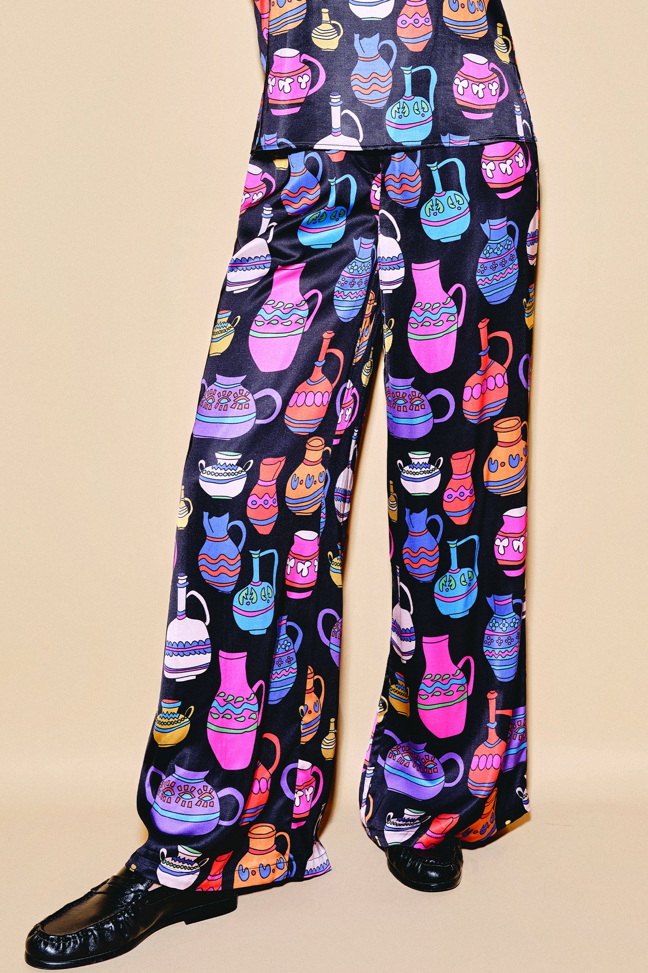 PRADOLLANO drawstring trousers 'Vases'