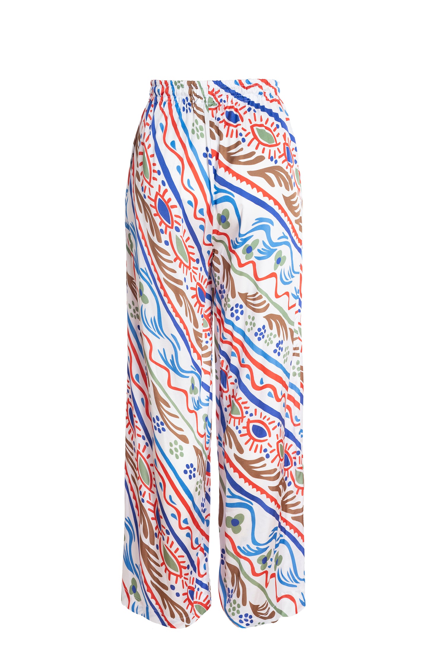 PRADO palazzo trousers 'Folkdoodle'