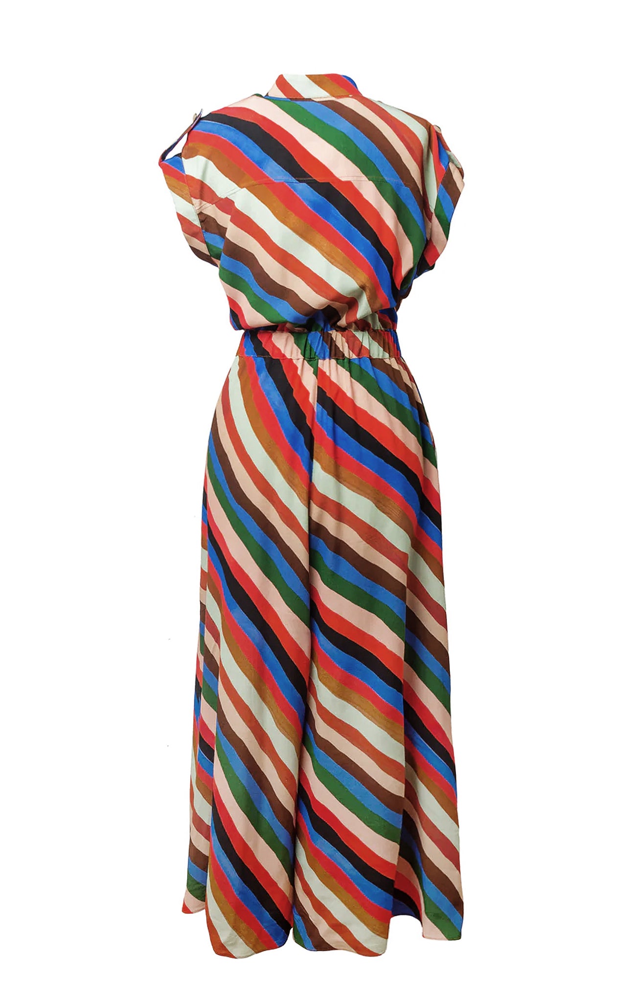PAKS mandarin collar jumpsuit 'Stripes Print'