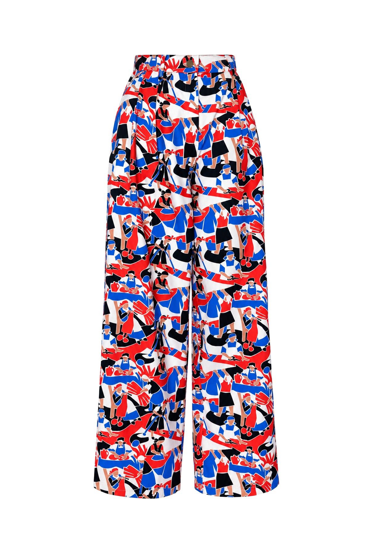 POR pleat front trousers 'Domestic Red'