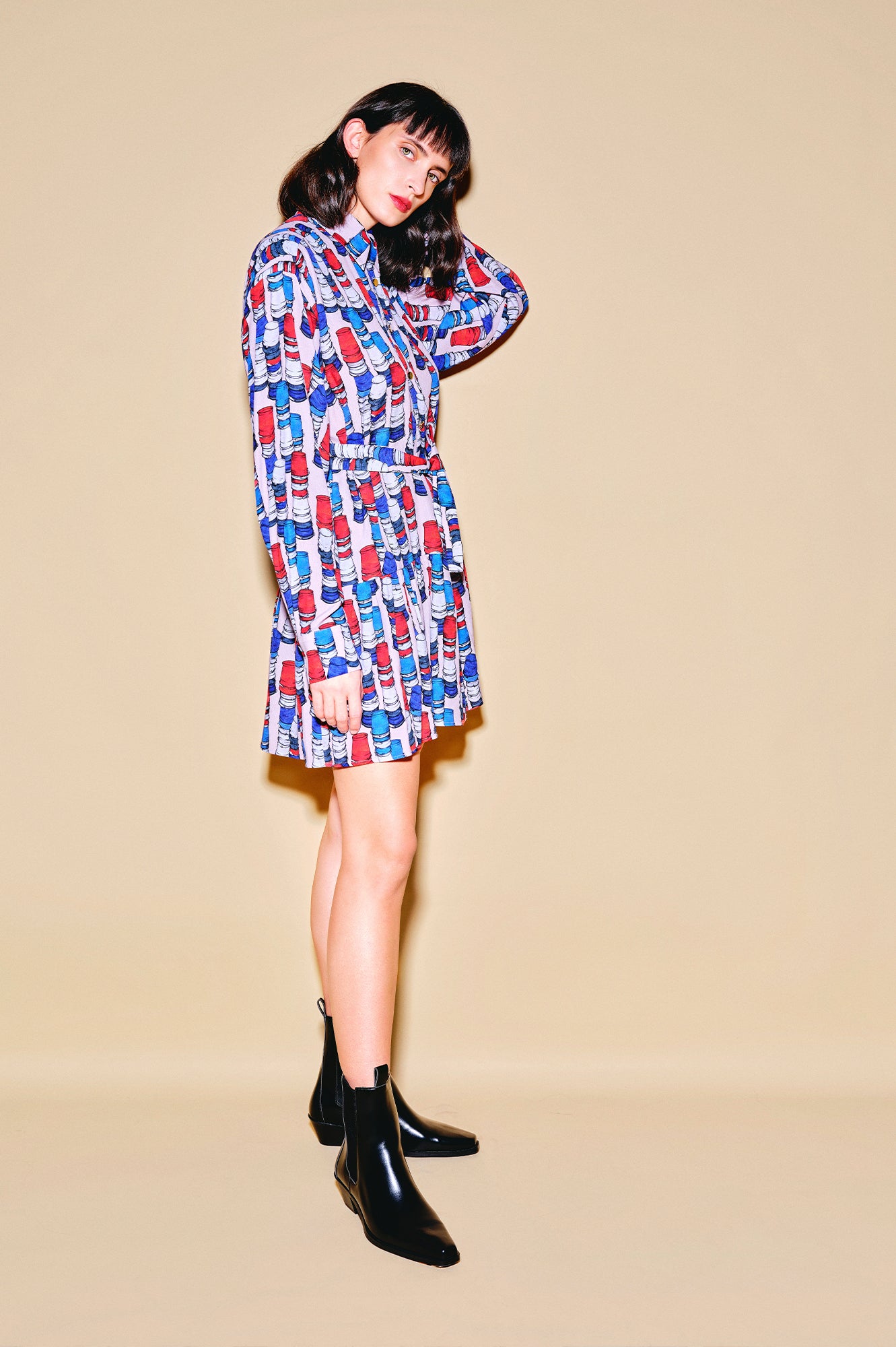 ROZMARING ruffled shirt dress 'Buckets'