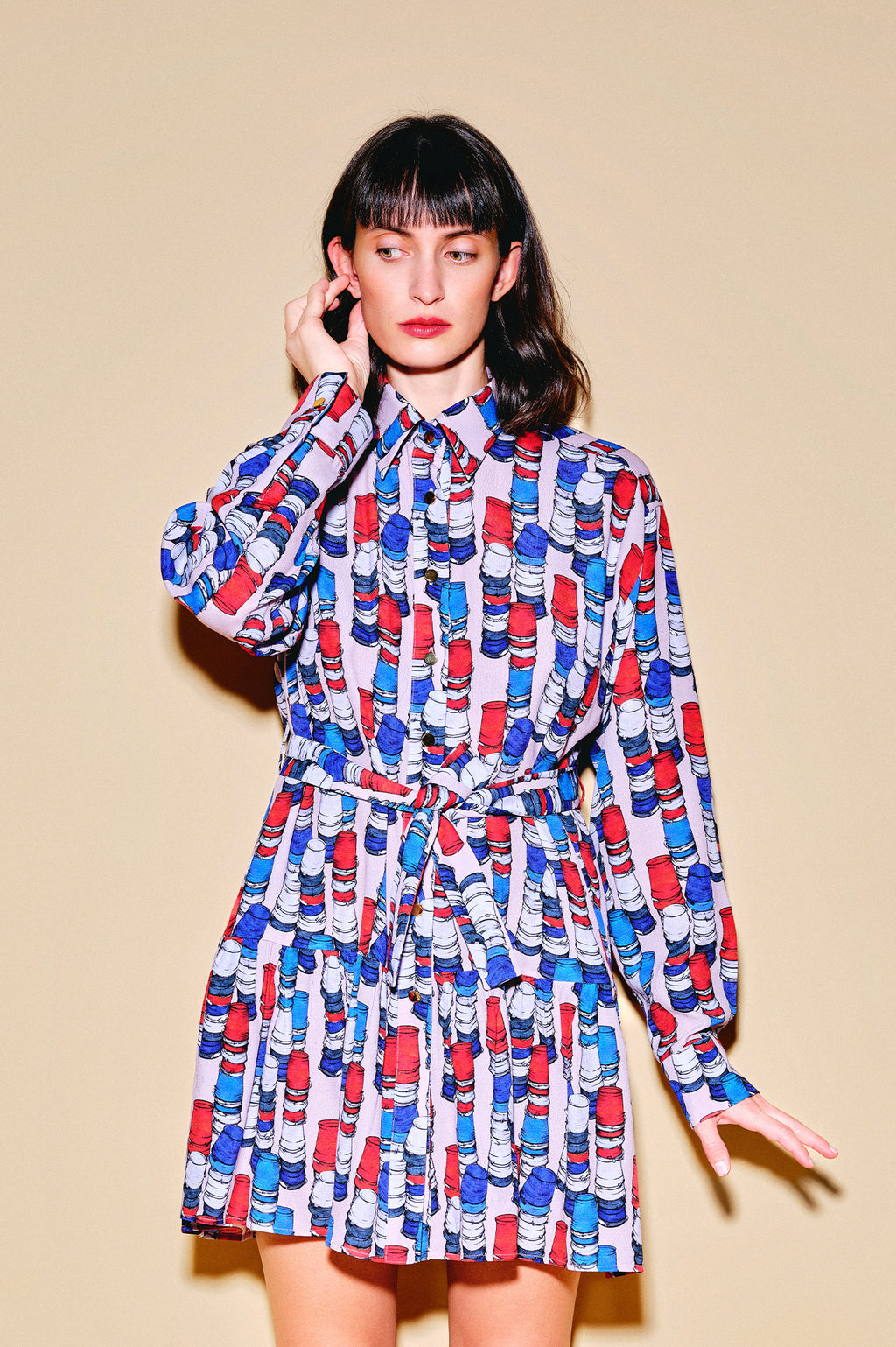ROZMARING ruffled shirt dress 'Buckets'