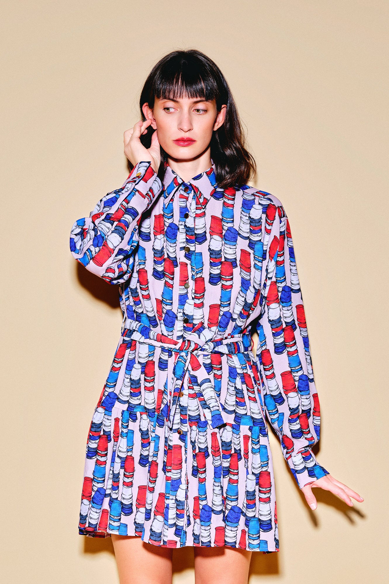 ROZMARING ruffled shirt dress 'Buckets'