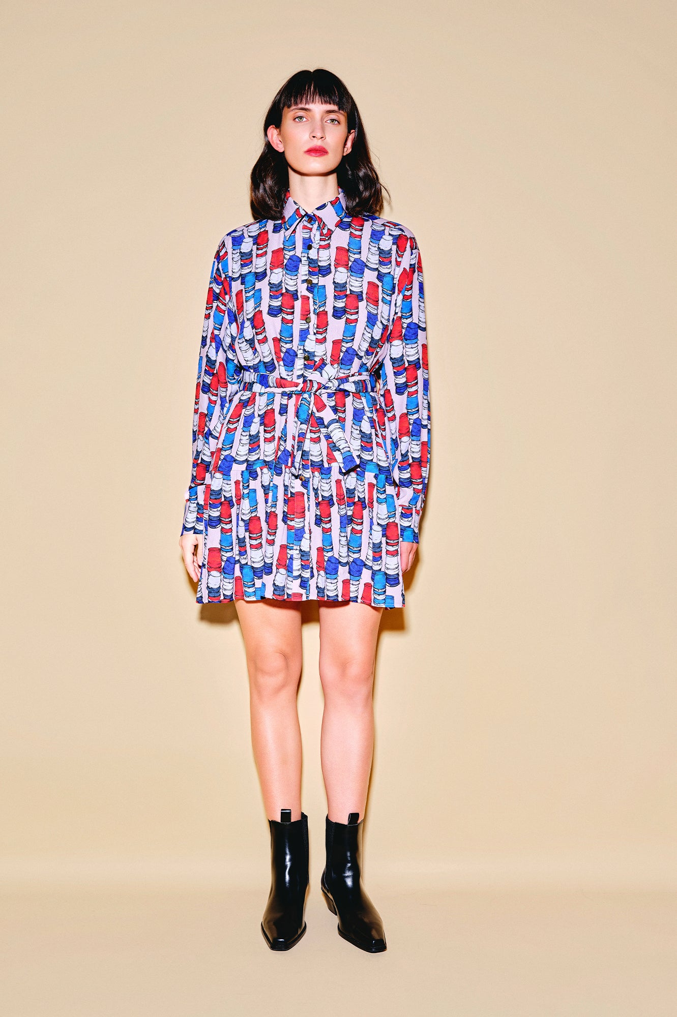 ROZMARING ruffled shirt dress 'Buckets'