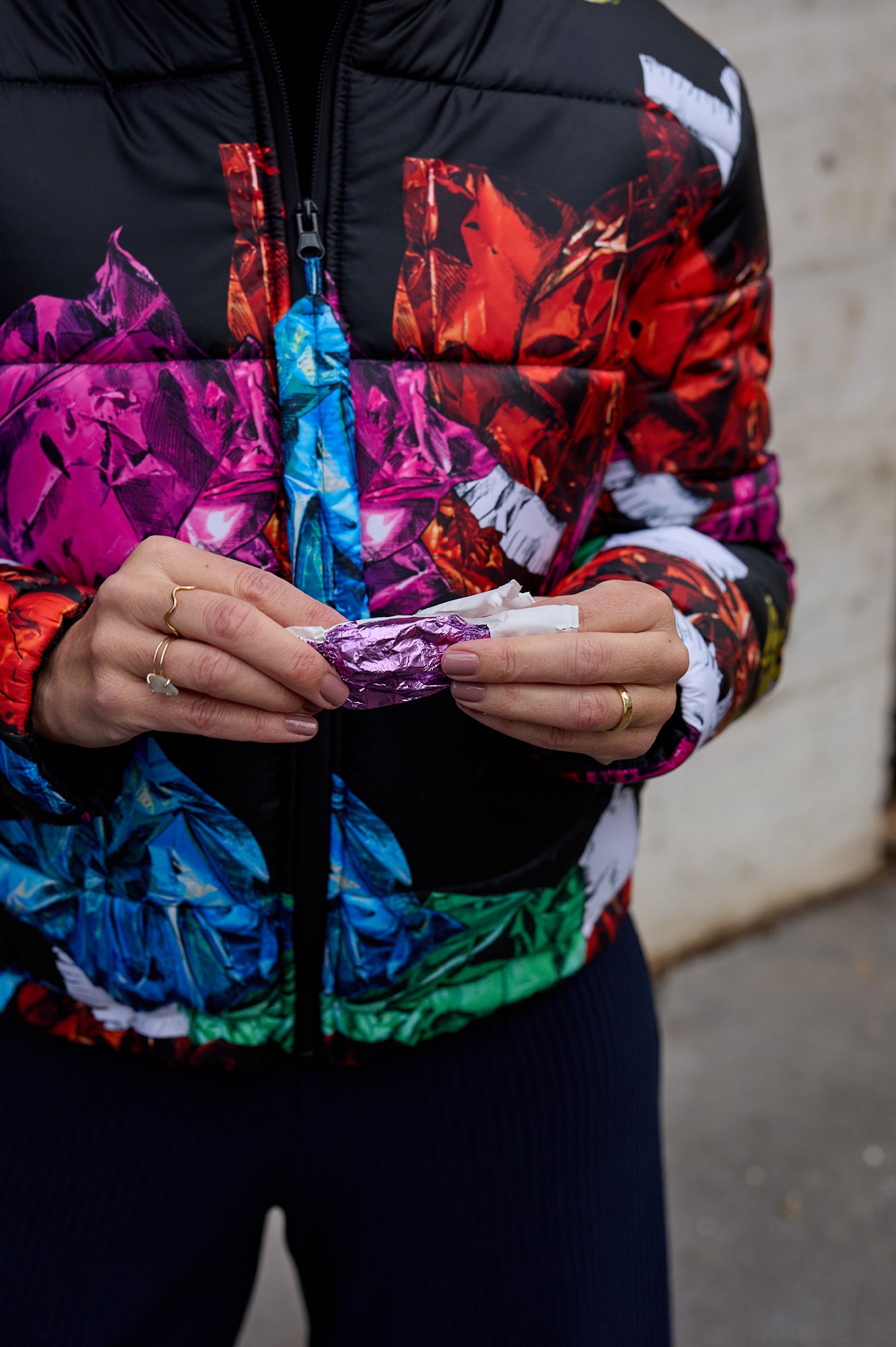 SPAJZ puffer jacket 'Holiday Candy'