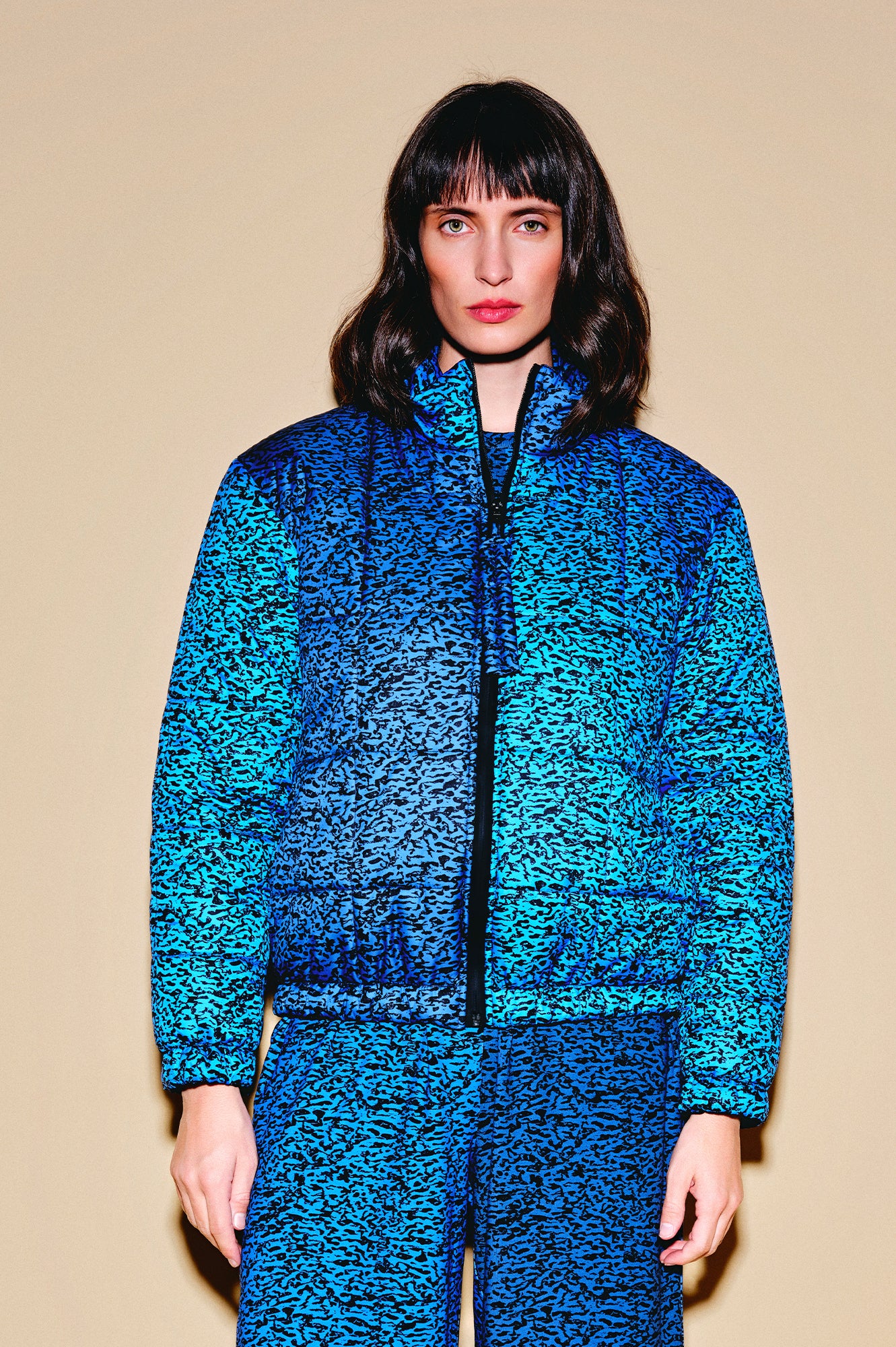 SPAJZ puffer jacket 'Enamel Blue'