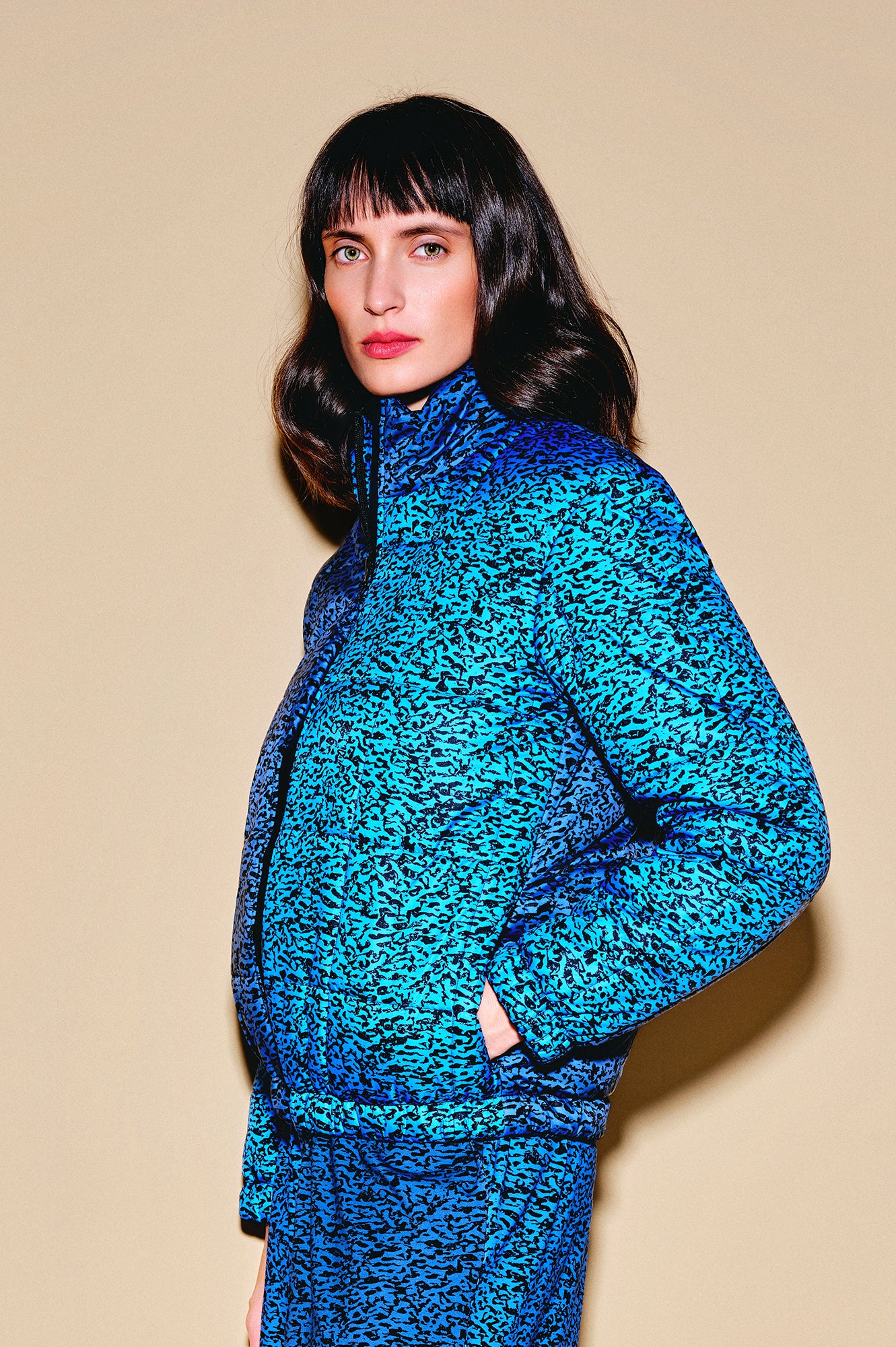 SPAJZ puffer jacket 'Enamel Blue'