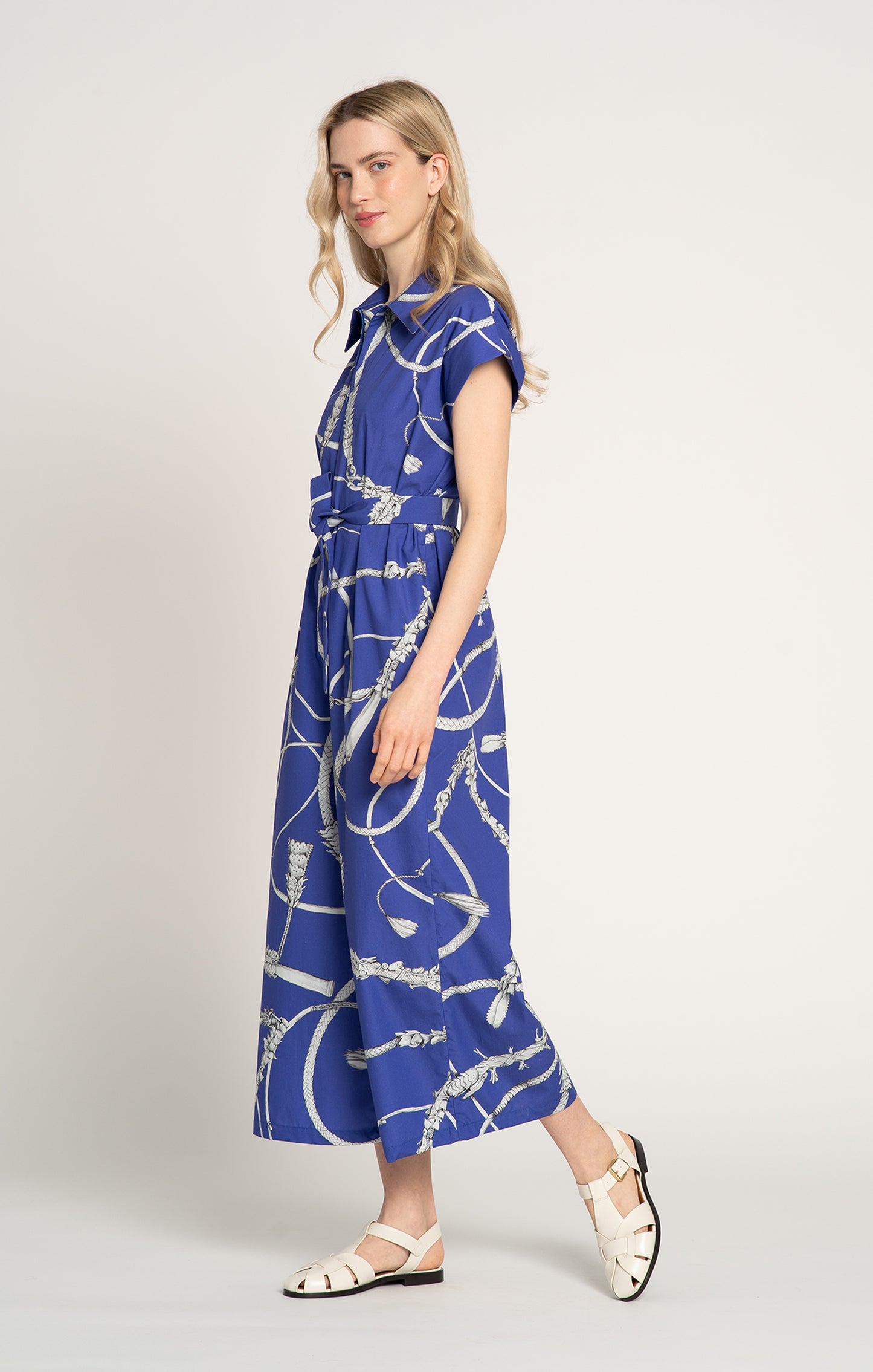 BUTELLA poplin jumpsuit 'Whip Blue'