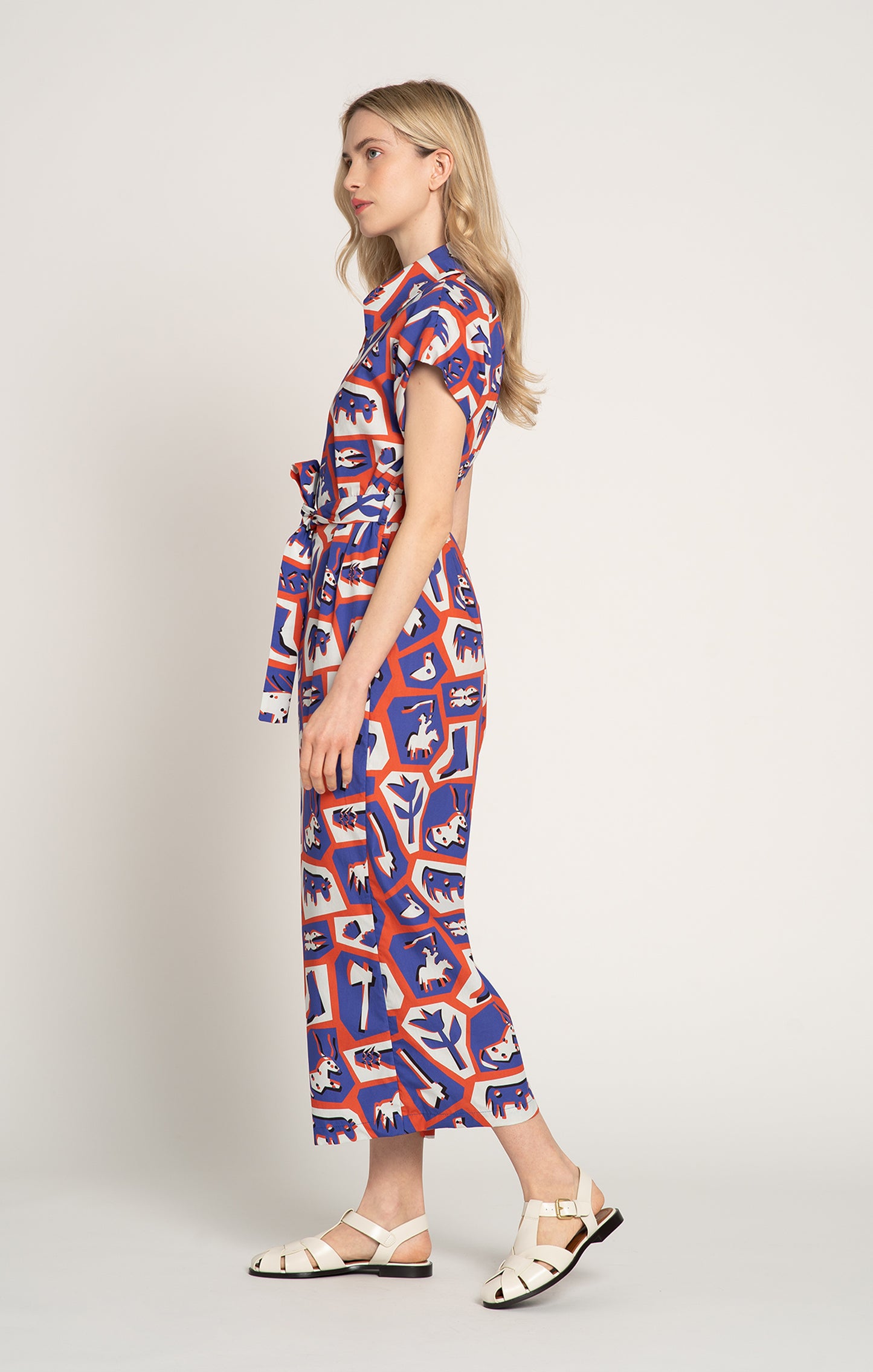 BUTELLA poplin jumpsuit 'Totem Red'