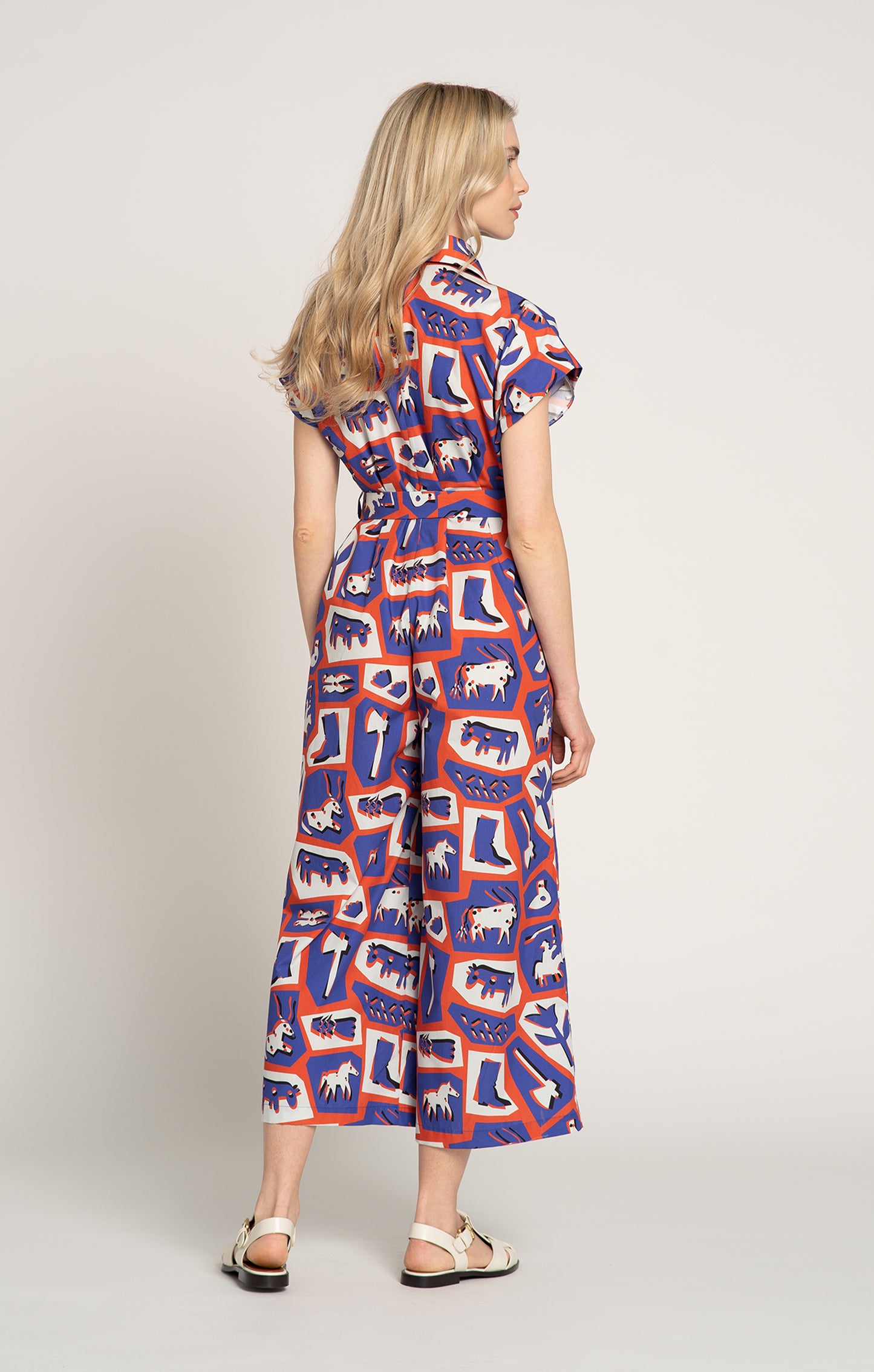 BUTELLA poplin jumpsuit 'Totem Red'