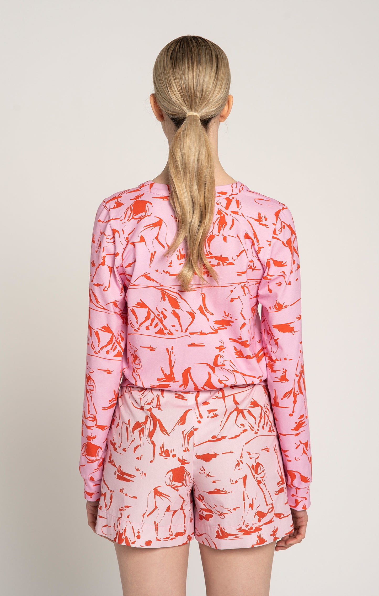 CSIKOS jersey cardigan 'Horsemen Pink'