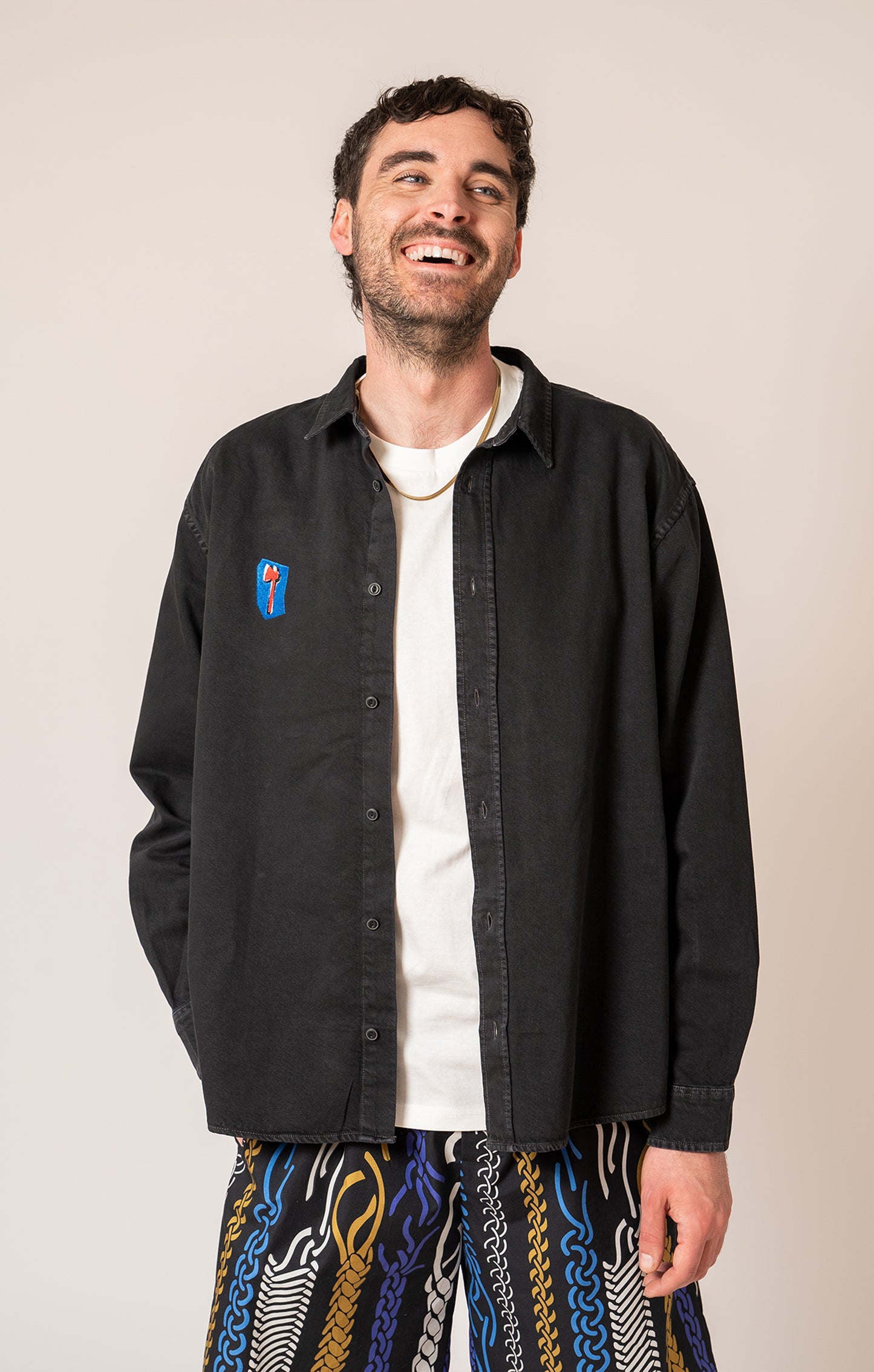 FULES men's embroidered shirt 'Axe'