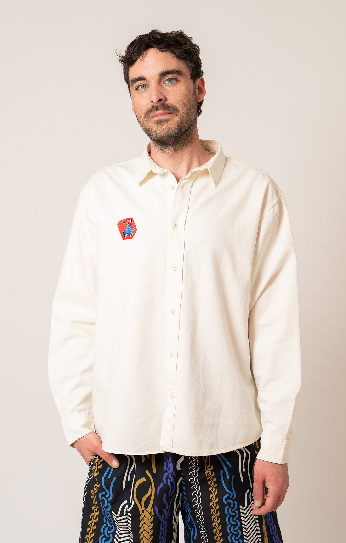 FULES men's embroidered shirt 'Horseman'