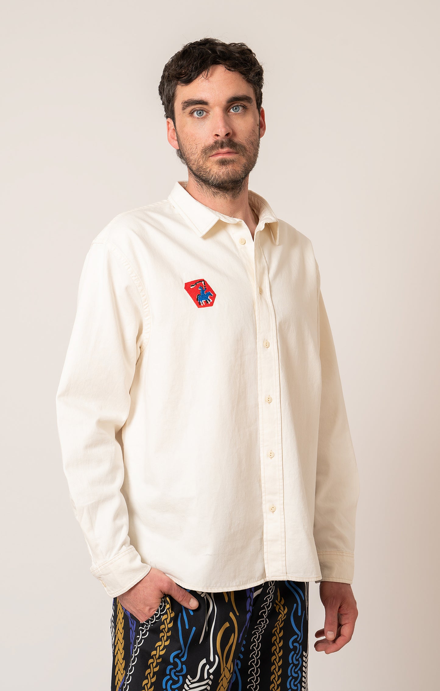 FULES men's embroidered shirt 'Horseman'