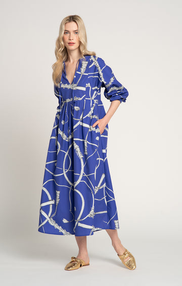 Blue Whip Printed Gown main image 0