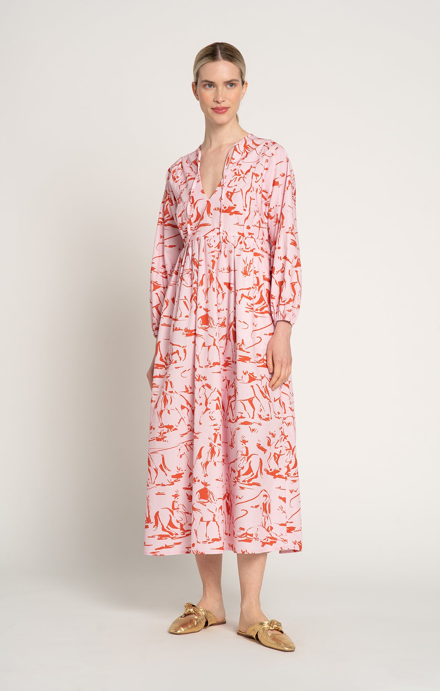 FUTRINKA rustic maxi dress 'Horsemen Pink'