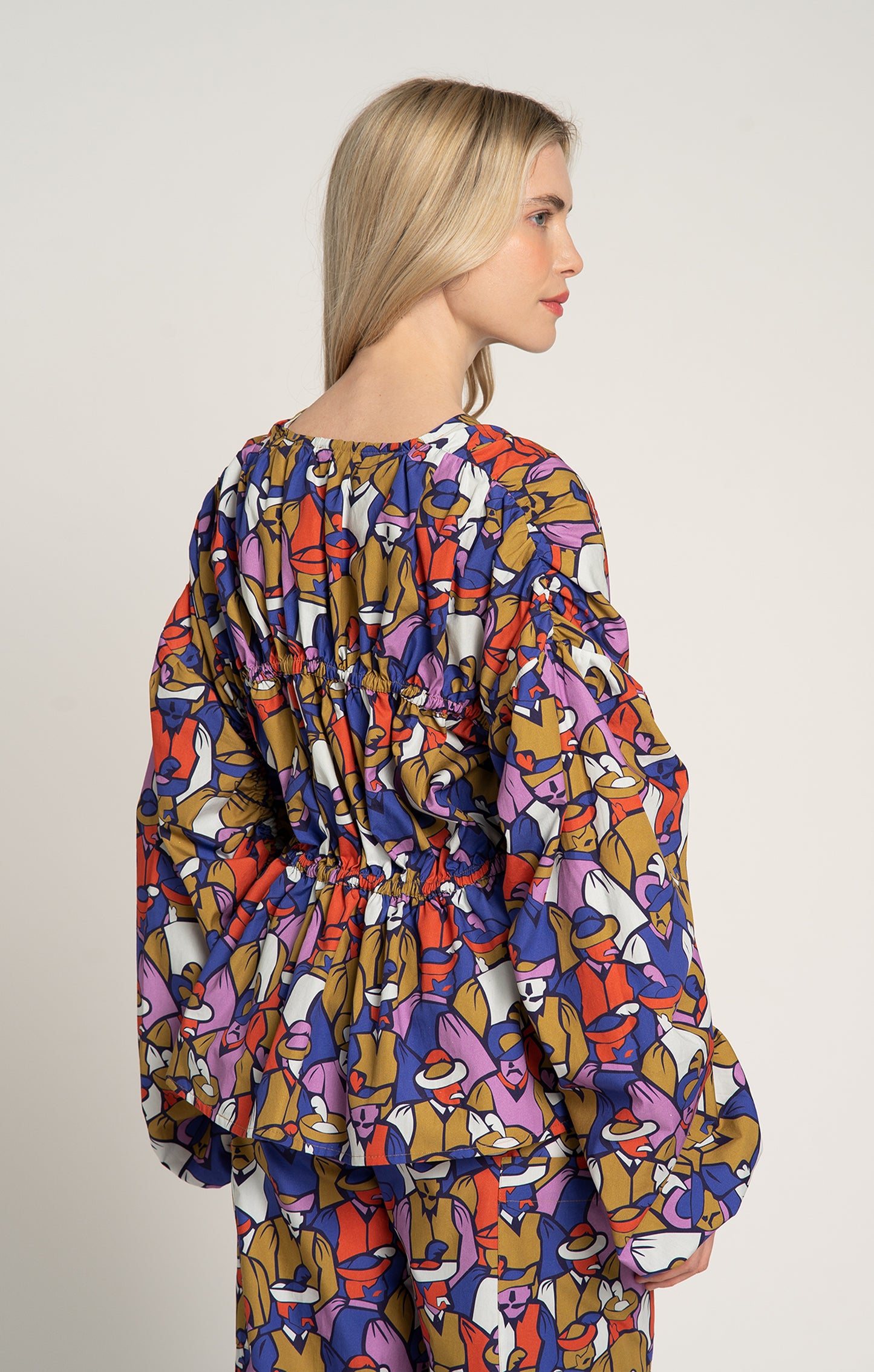GULYAS voluminous sleeve blouse 'Hatmen Mustard'