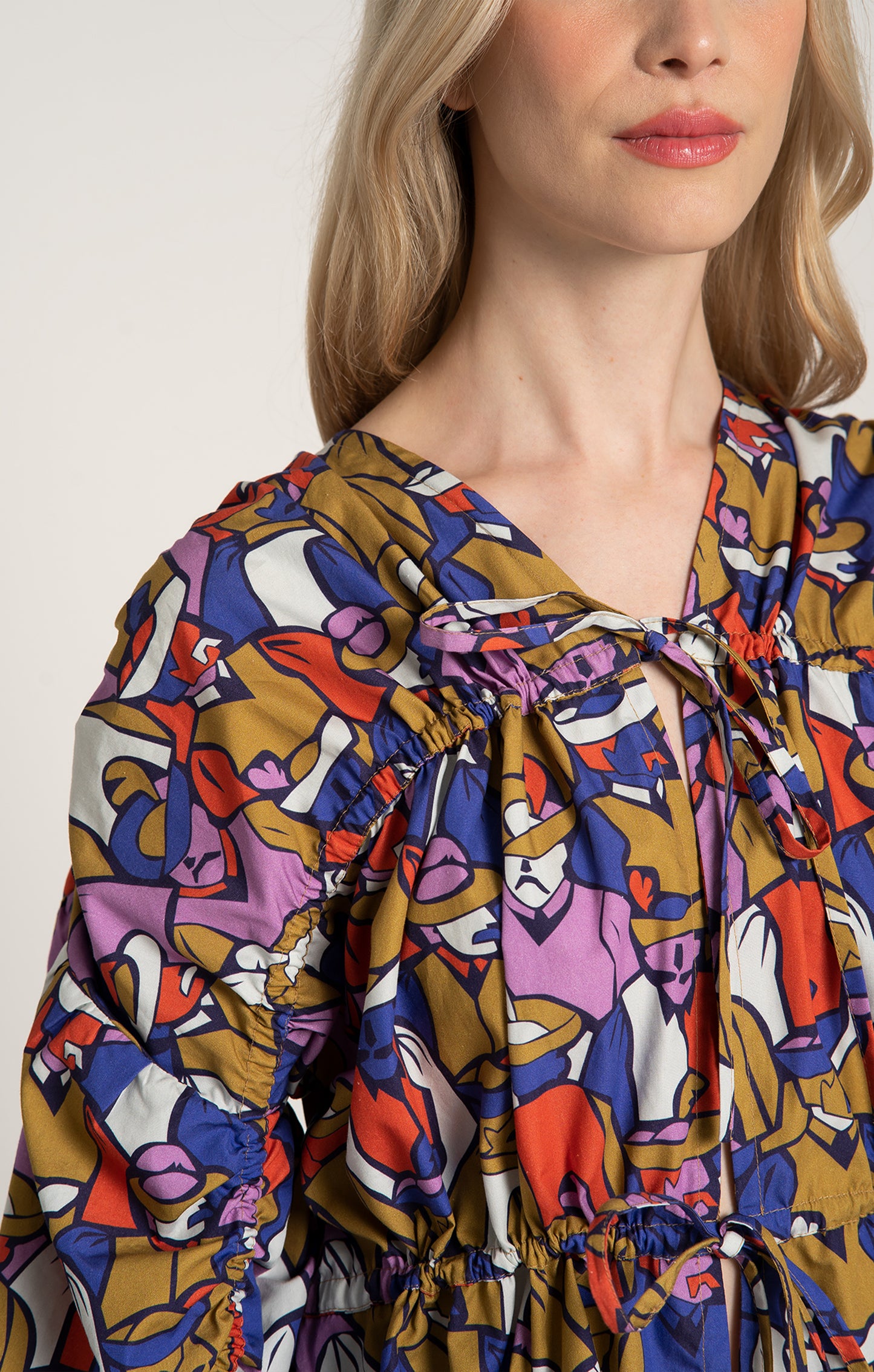 GULYAS voluminous sleeve blouse 'Hatmen Mustard'