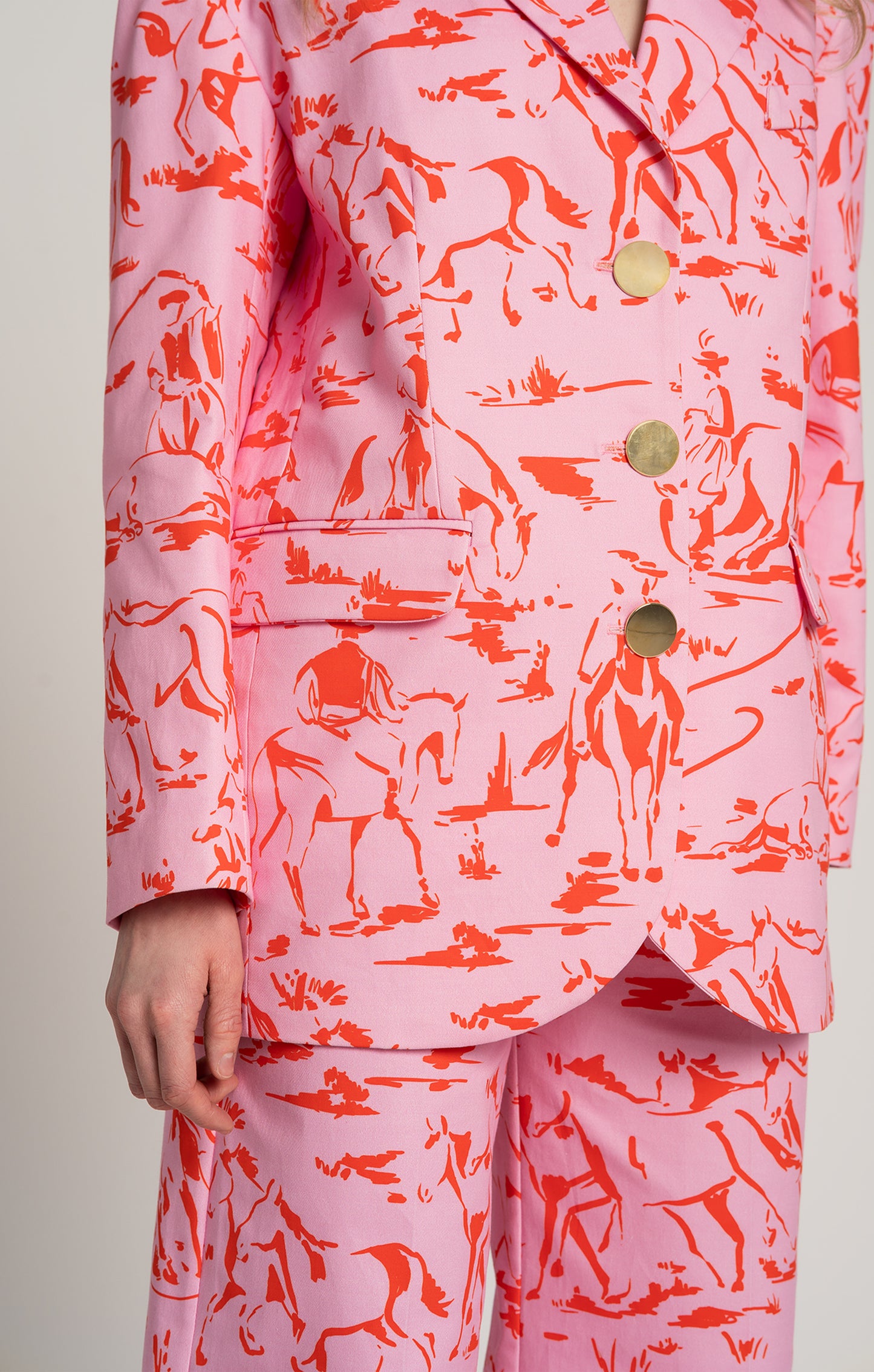 PINGAL oversized blazer 'Horsemen Pink'