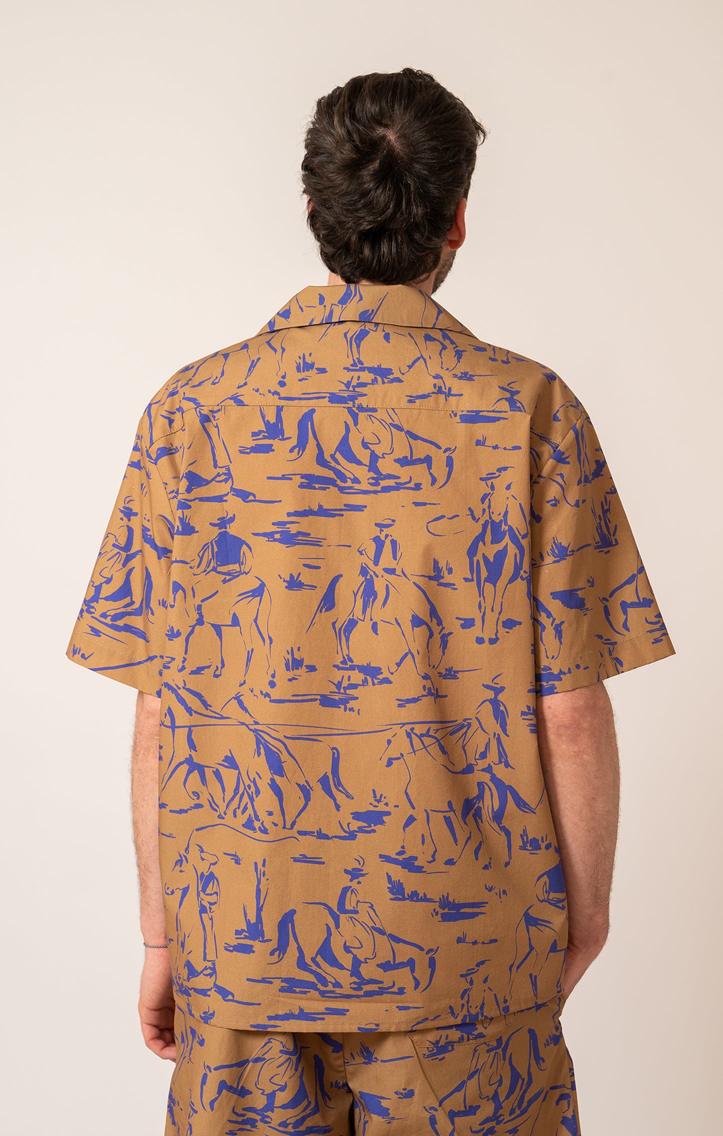 SMIRGLI men's resort shirt 'Horsemen Mustard'