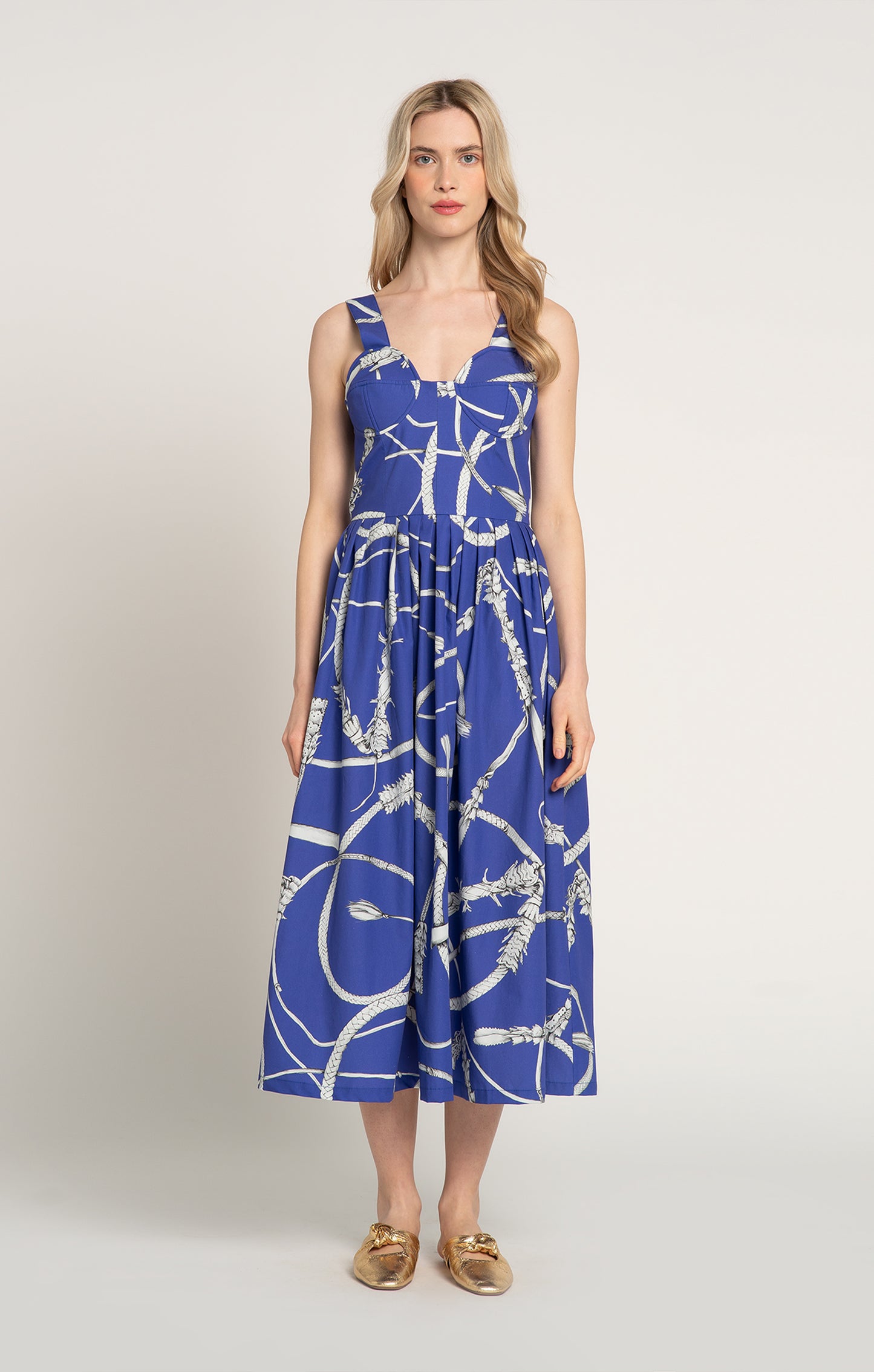 SZENA bustier midi dress 'Whip Blue'