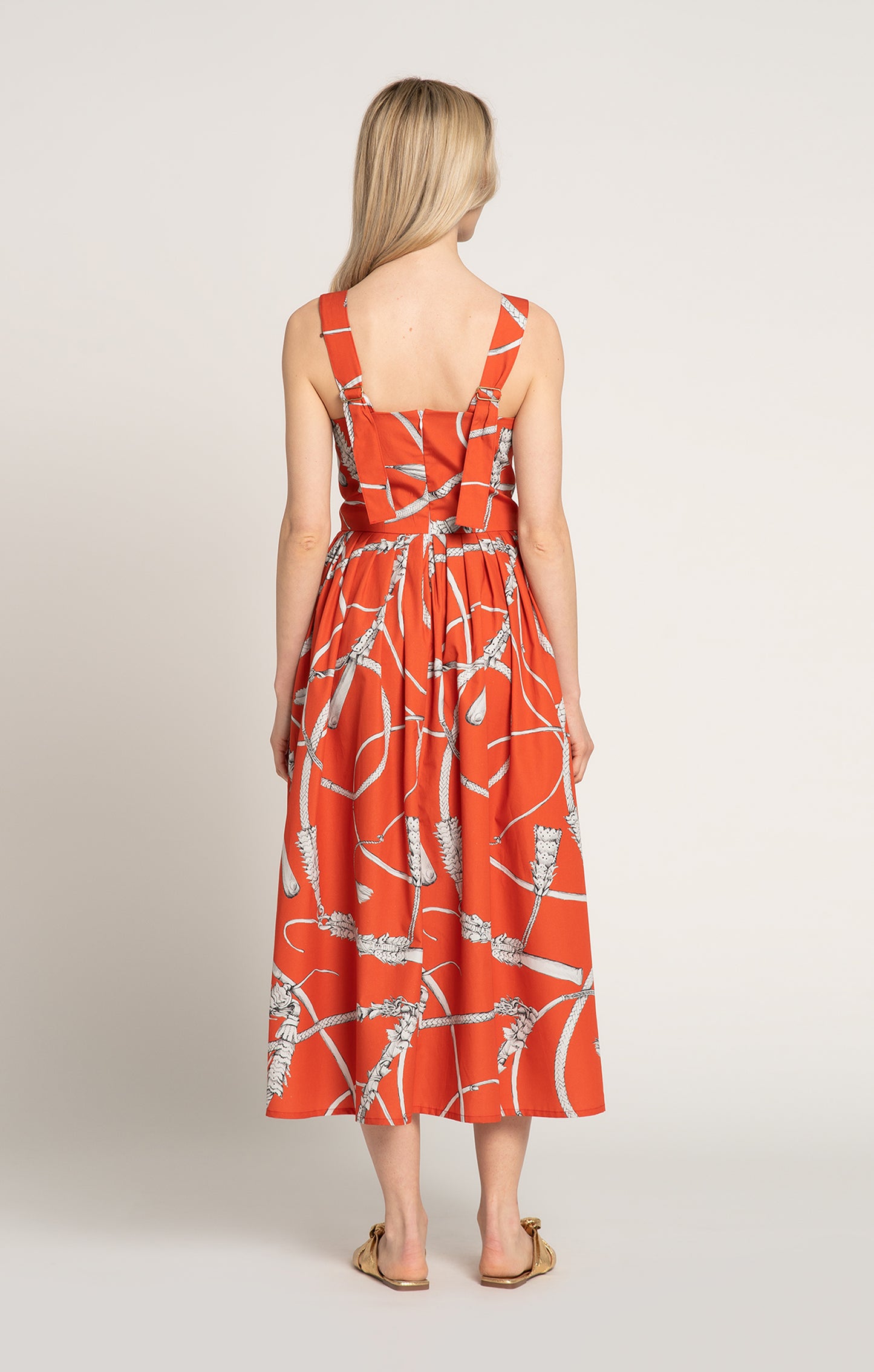 SZENA bustier midi dress 'Whip Red'