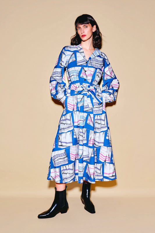 TANYA jersey midi dress 'Kitchen Towel'