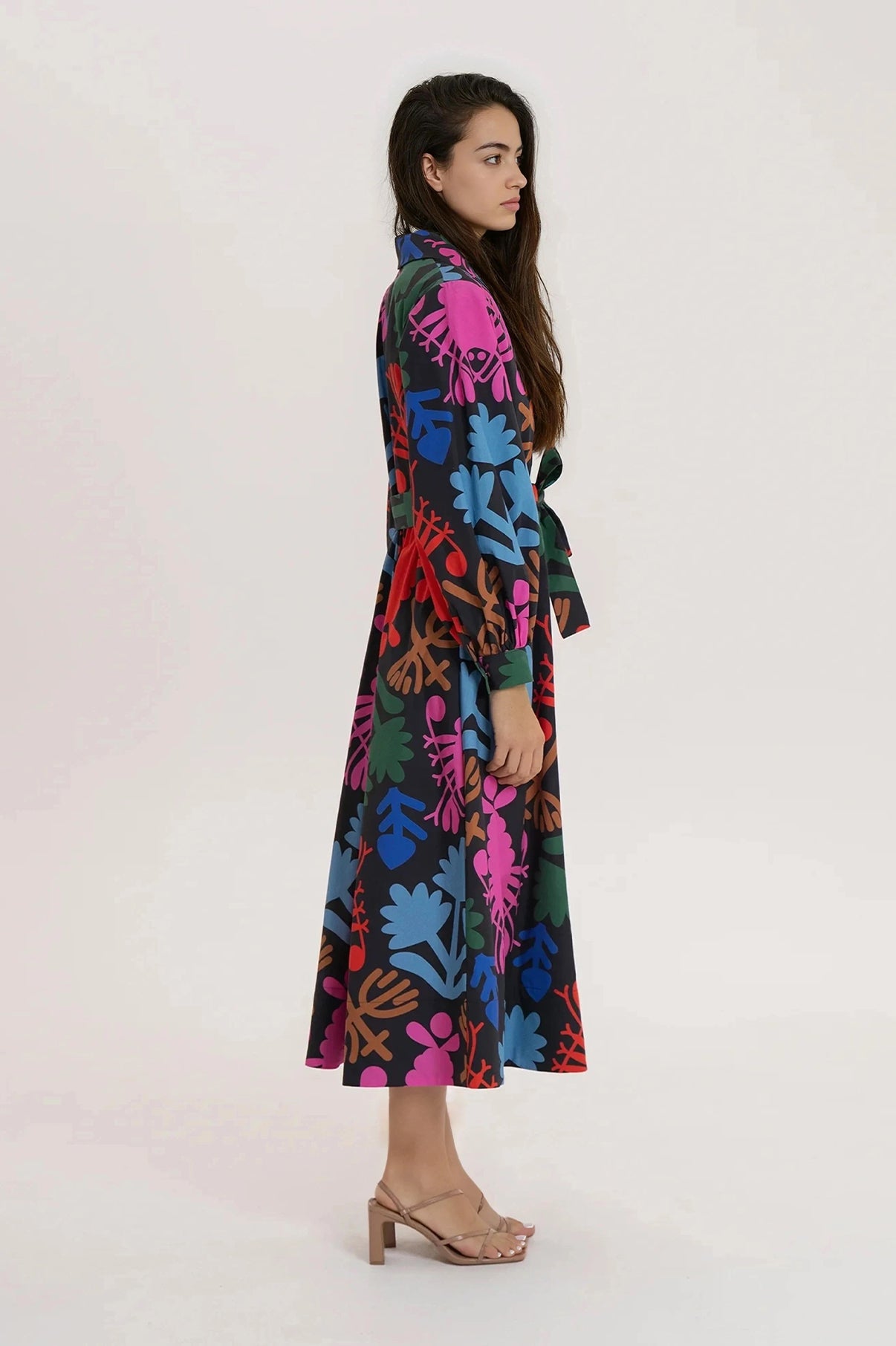 TANYA poplin midi dress 'Lobster'