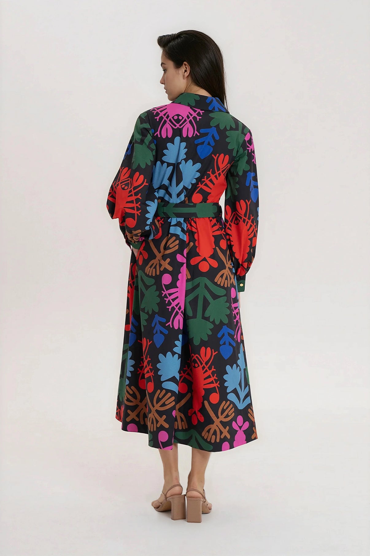 TANYA poplin midi dress 'Lobster'