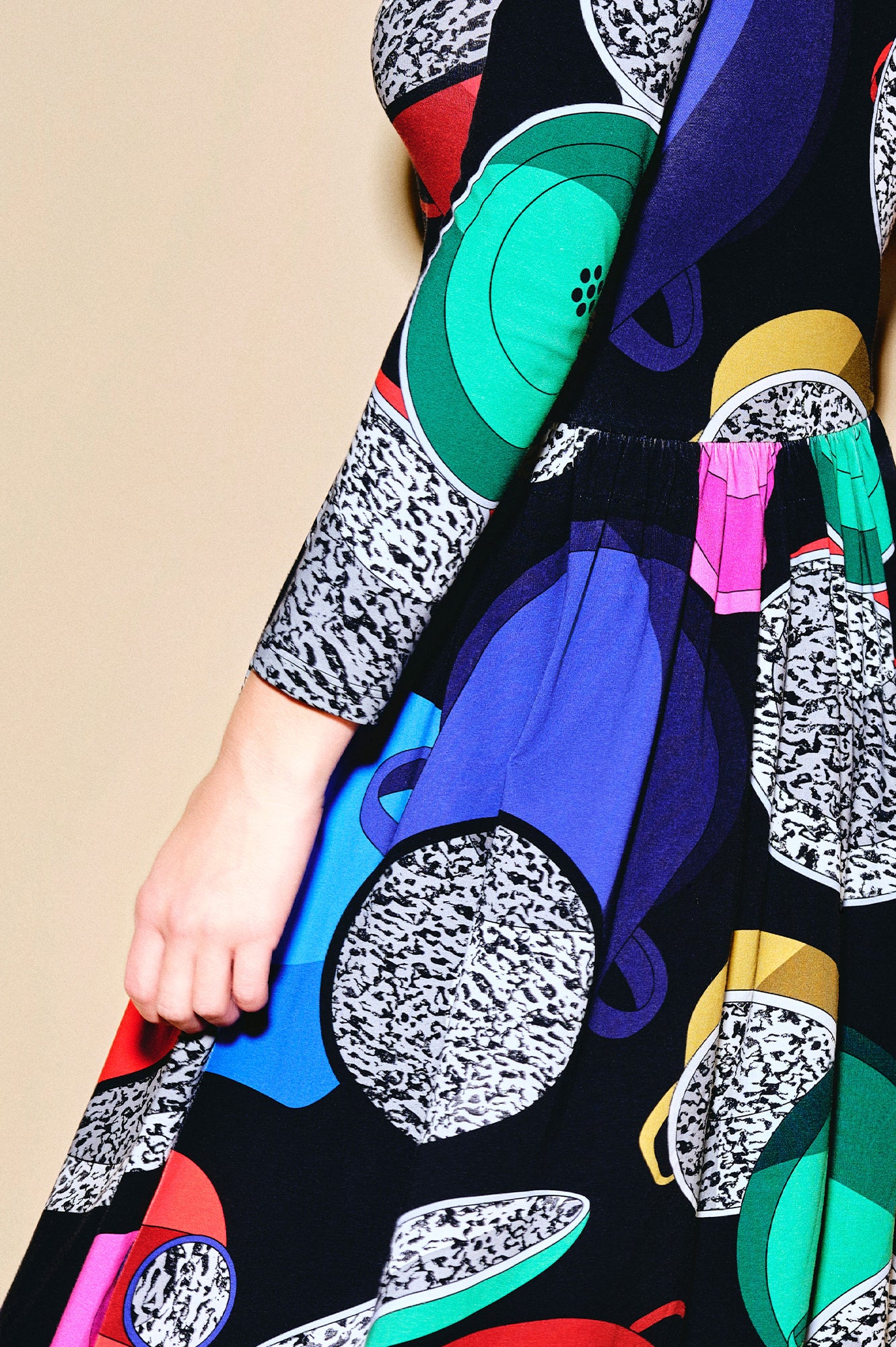 TEPSI drop waist midi dress 'Paprika Pot'