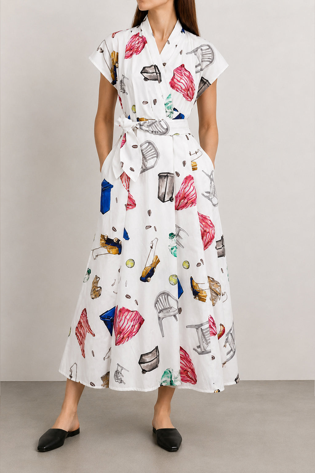 TOR multi pleats wrap dress ‘Objects'