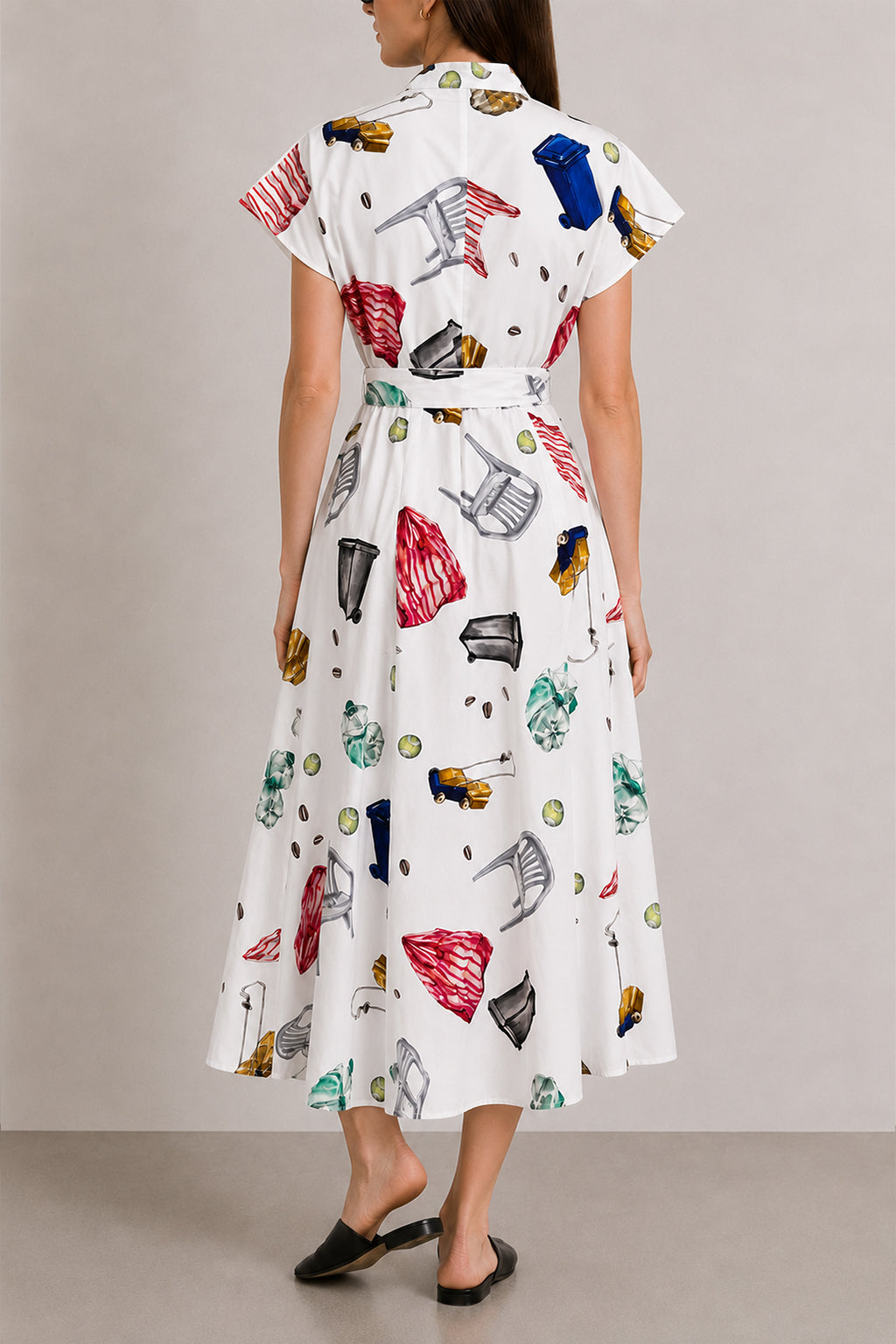 TOR multi pleats wrap dress ‘Objects'