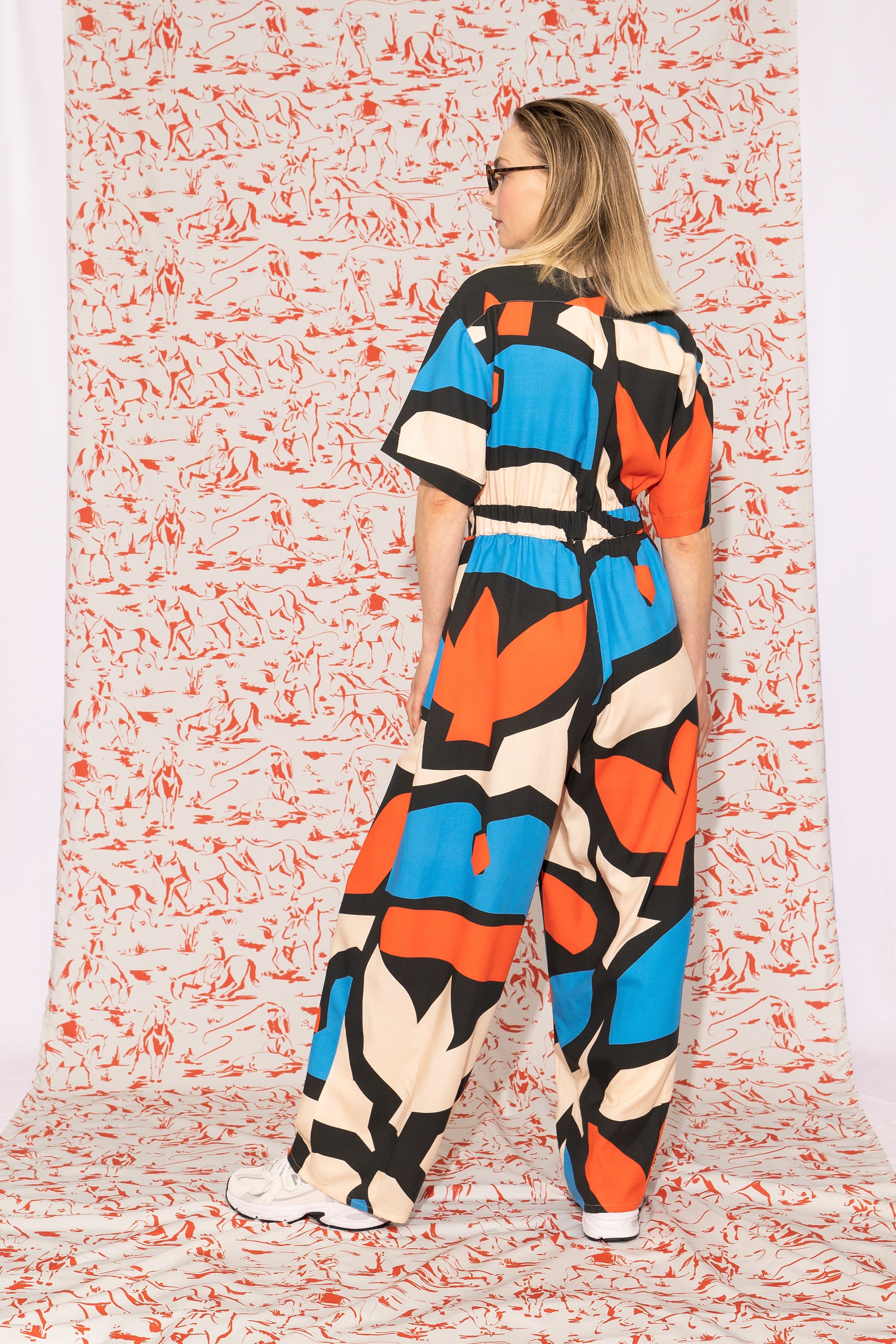 ALSO short sleeve jumpsuit 'Pumpkin Blue'