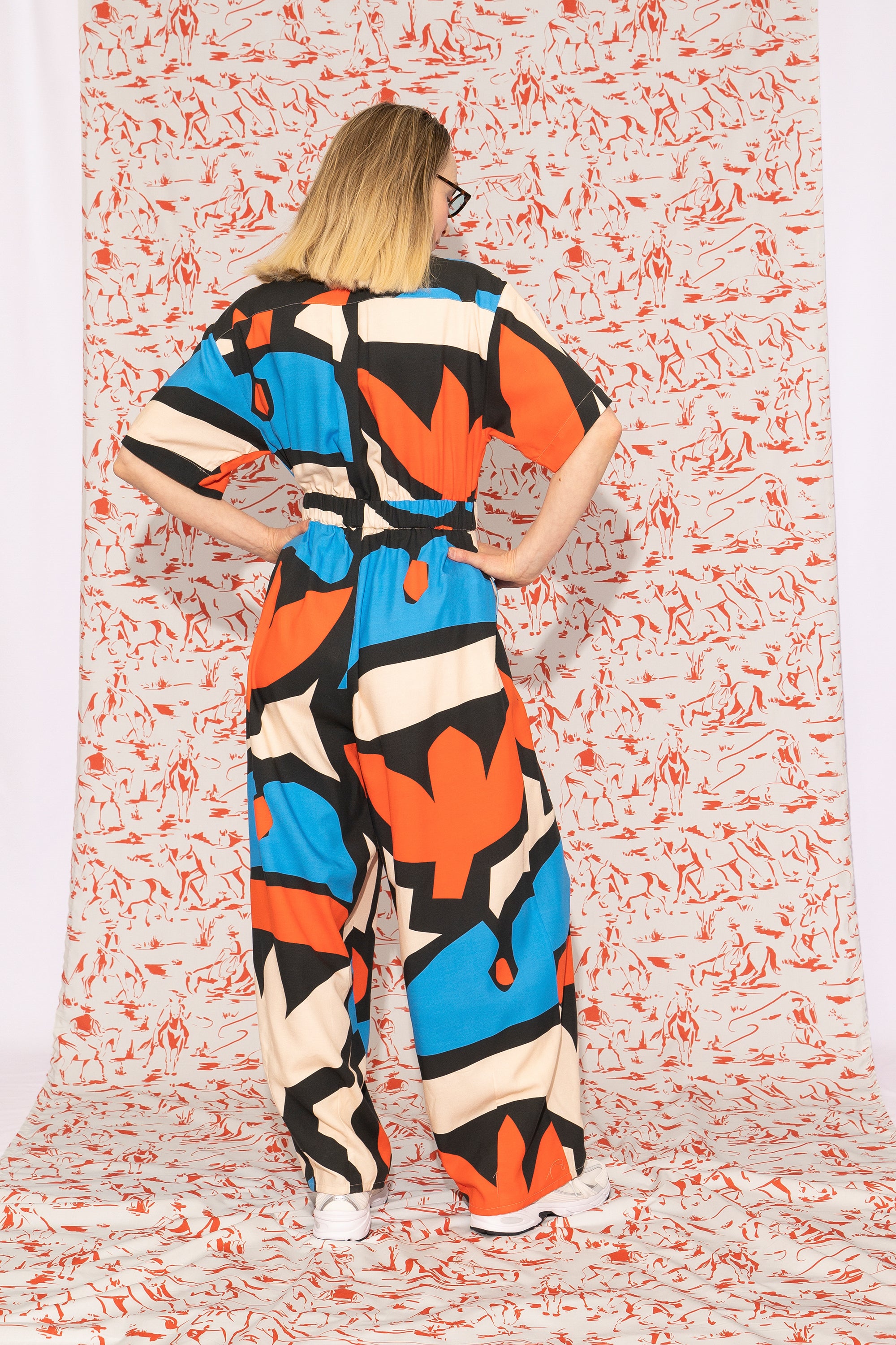 ALSO short sleeve jumpsuit 'Pumpkin Blue' – TOMCSANYI