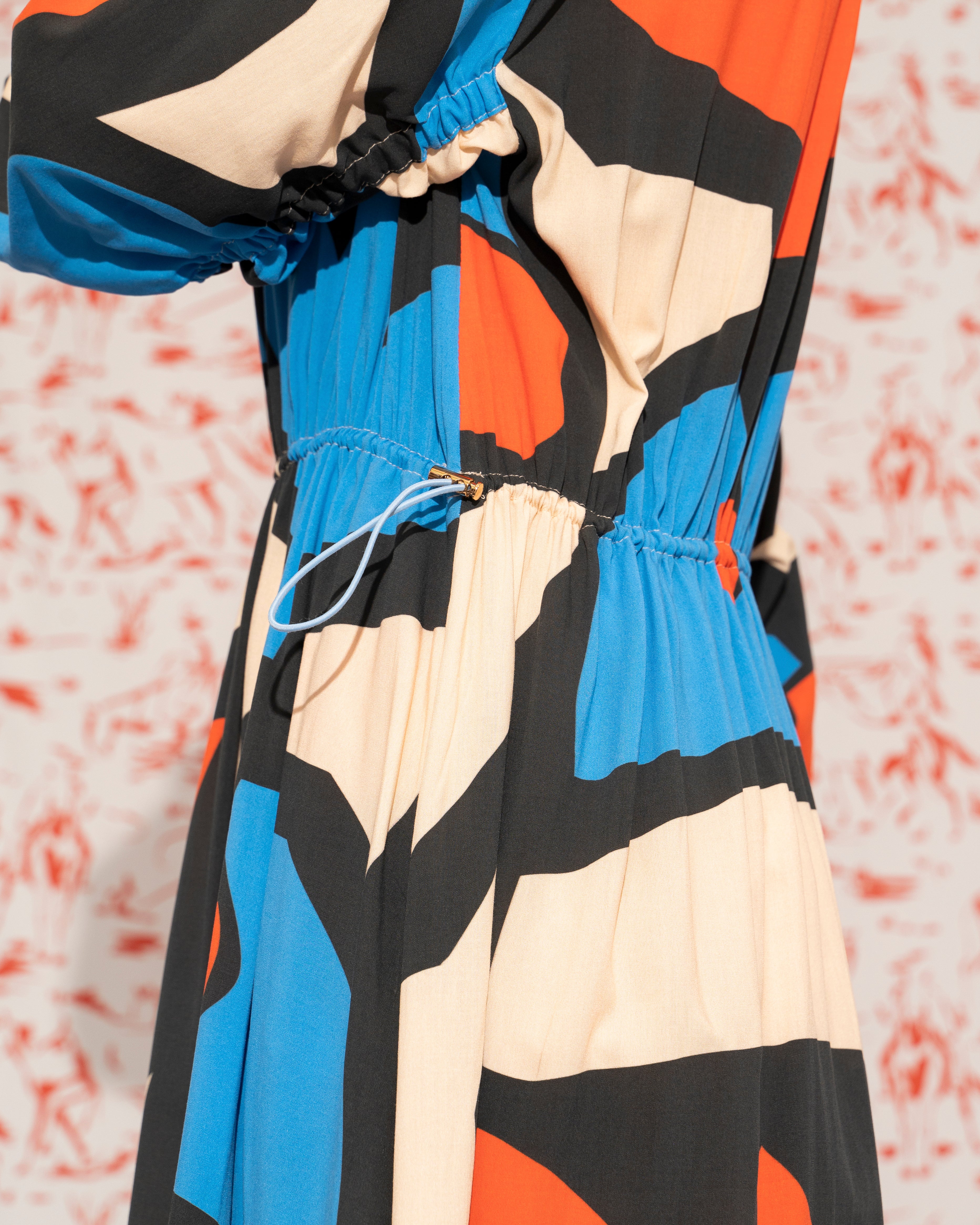 KONDER ruffled bomber dress 'Pumpkin Blue'