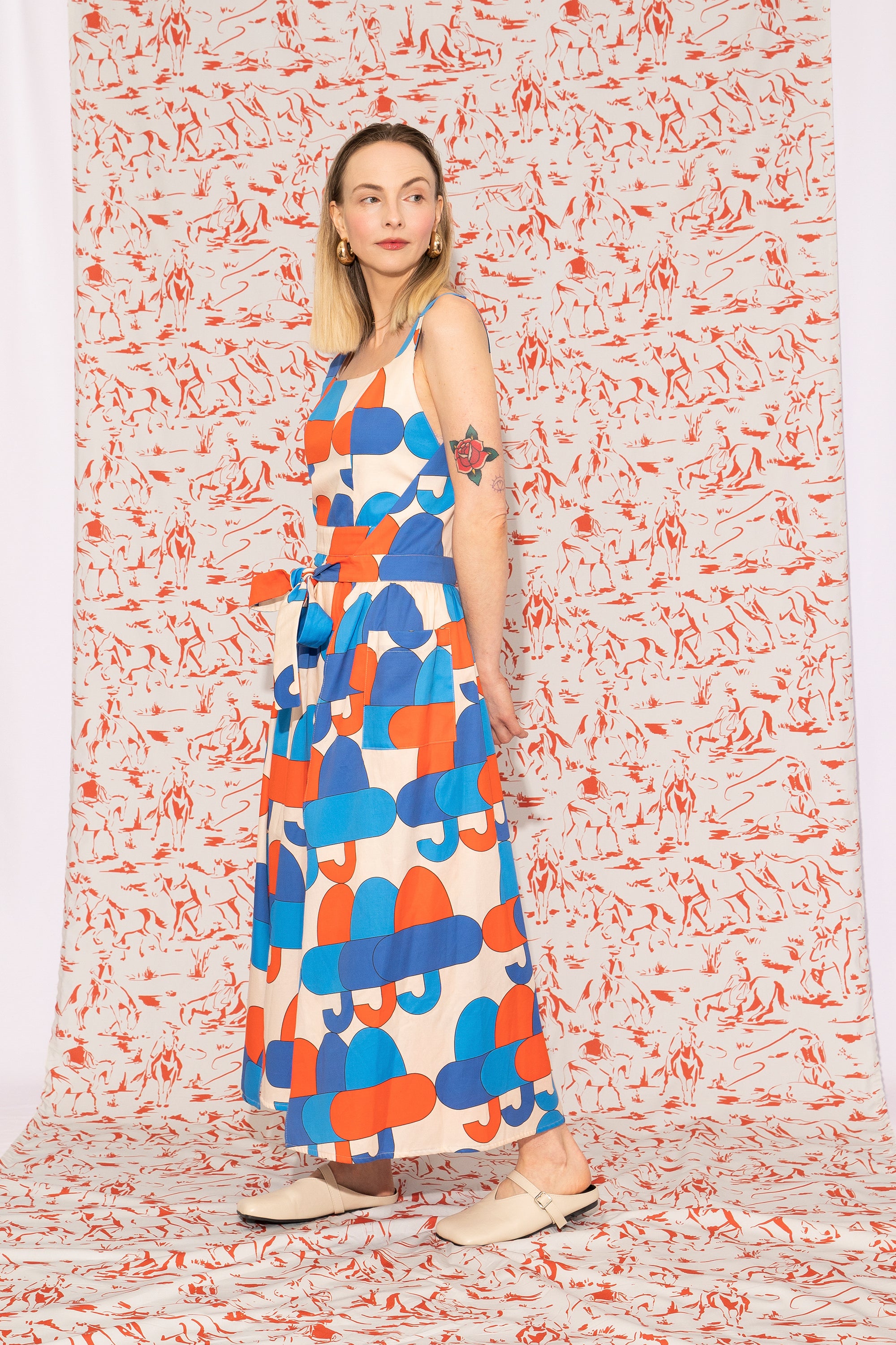 FILKO apron dress 'Acorn Blue'