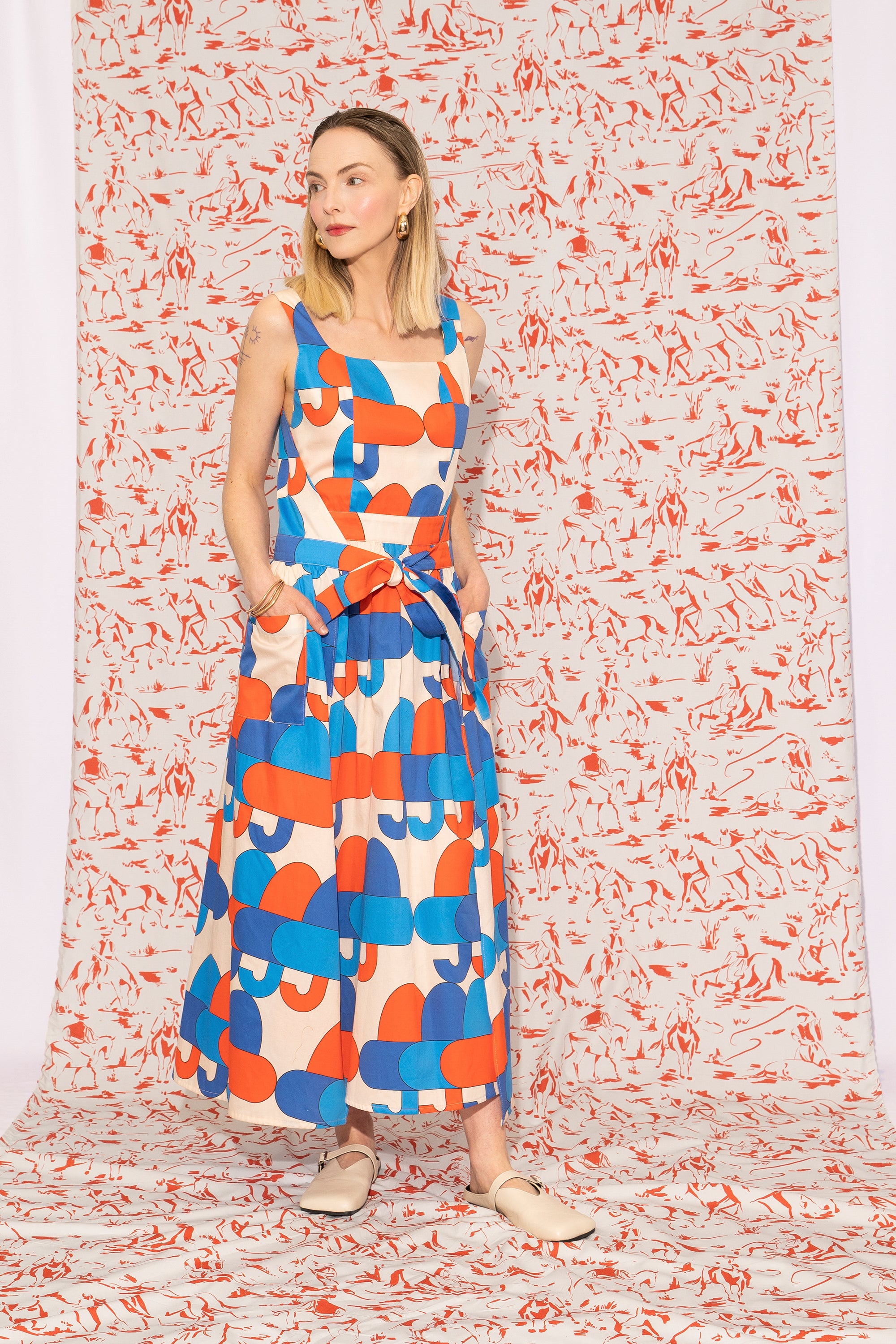 FILKO apron dress 'Acorn Blue'