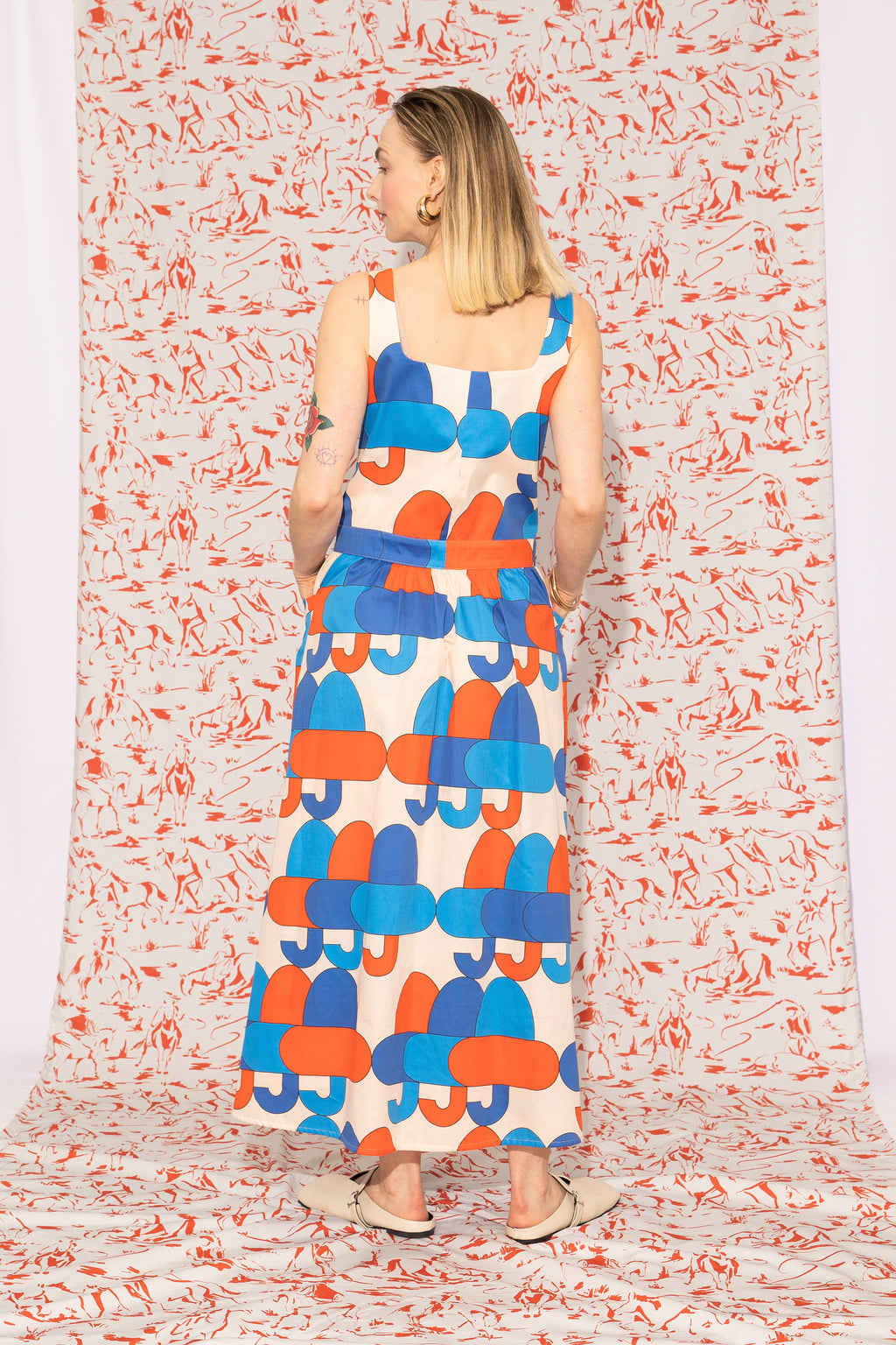 FILKO apron dress 'Acorn Blue'