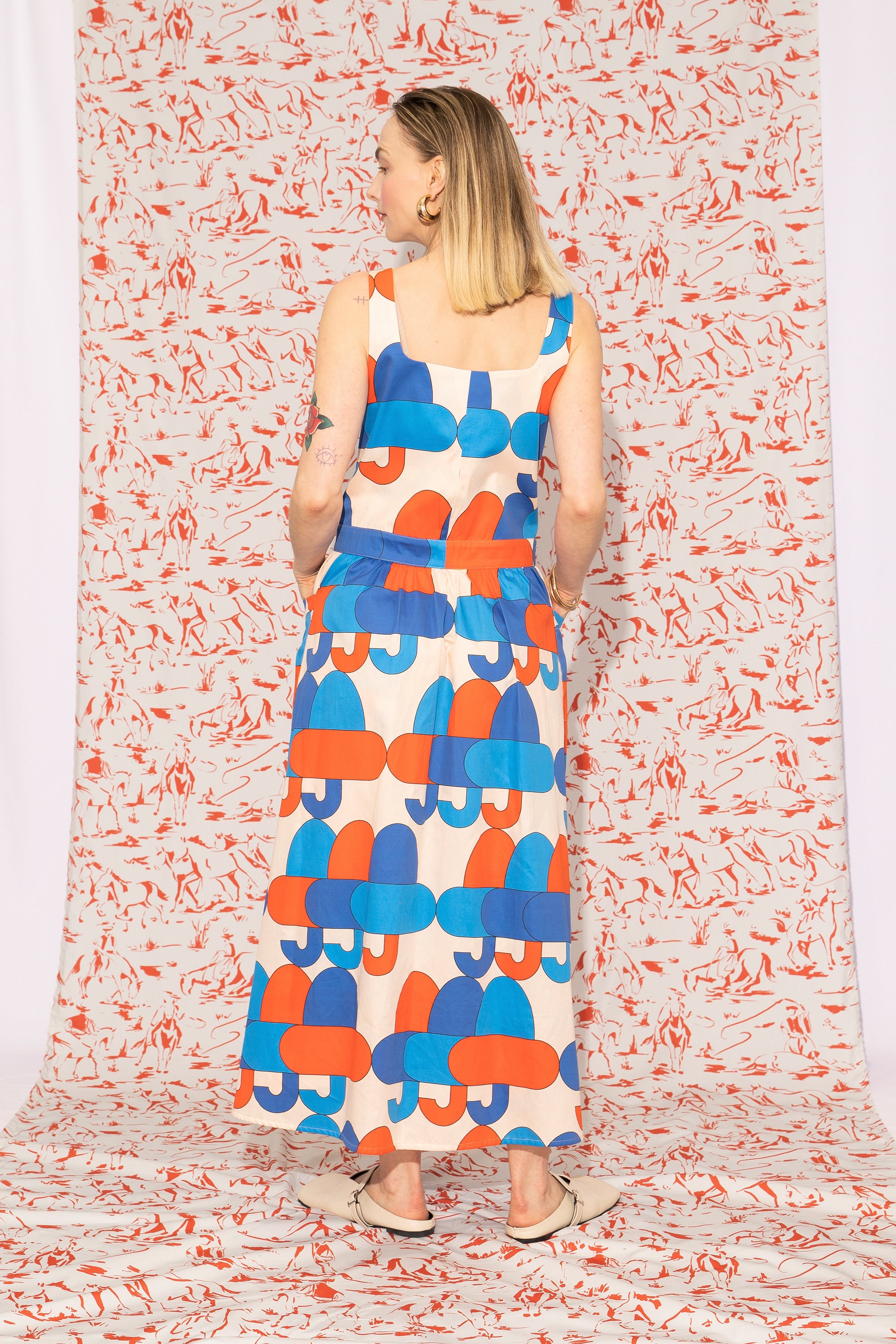 FILKO apron dress 'Acorn Blue'