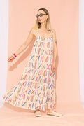 SVINDLI gathered long cami dress 'Numbers'