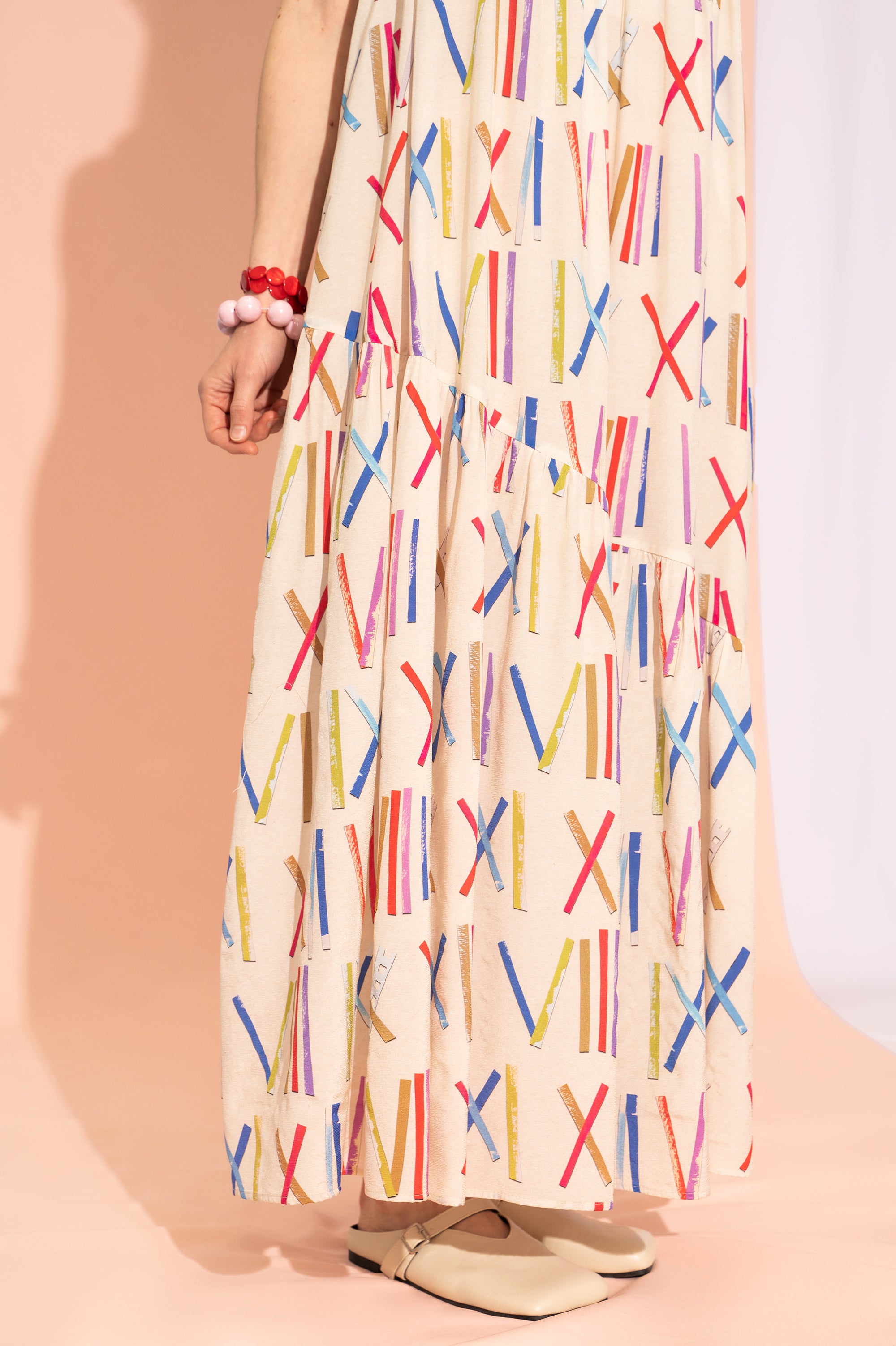 SVINDLI gathered long cami dress 'Numbers'