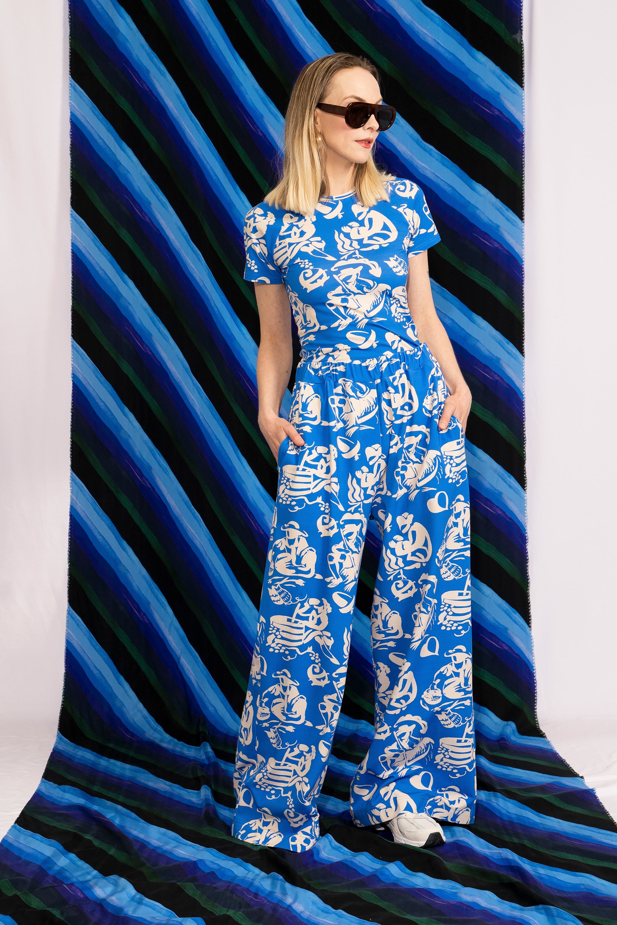 KONTRA raglan sleeve jersey top 'Seasons Blue'