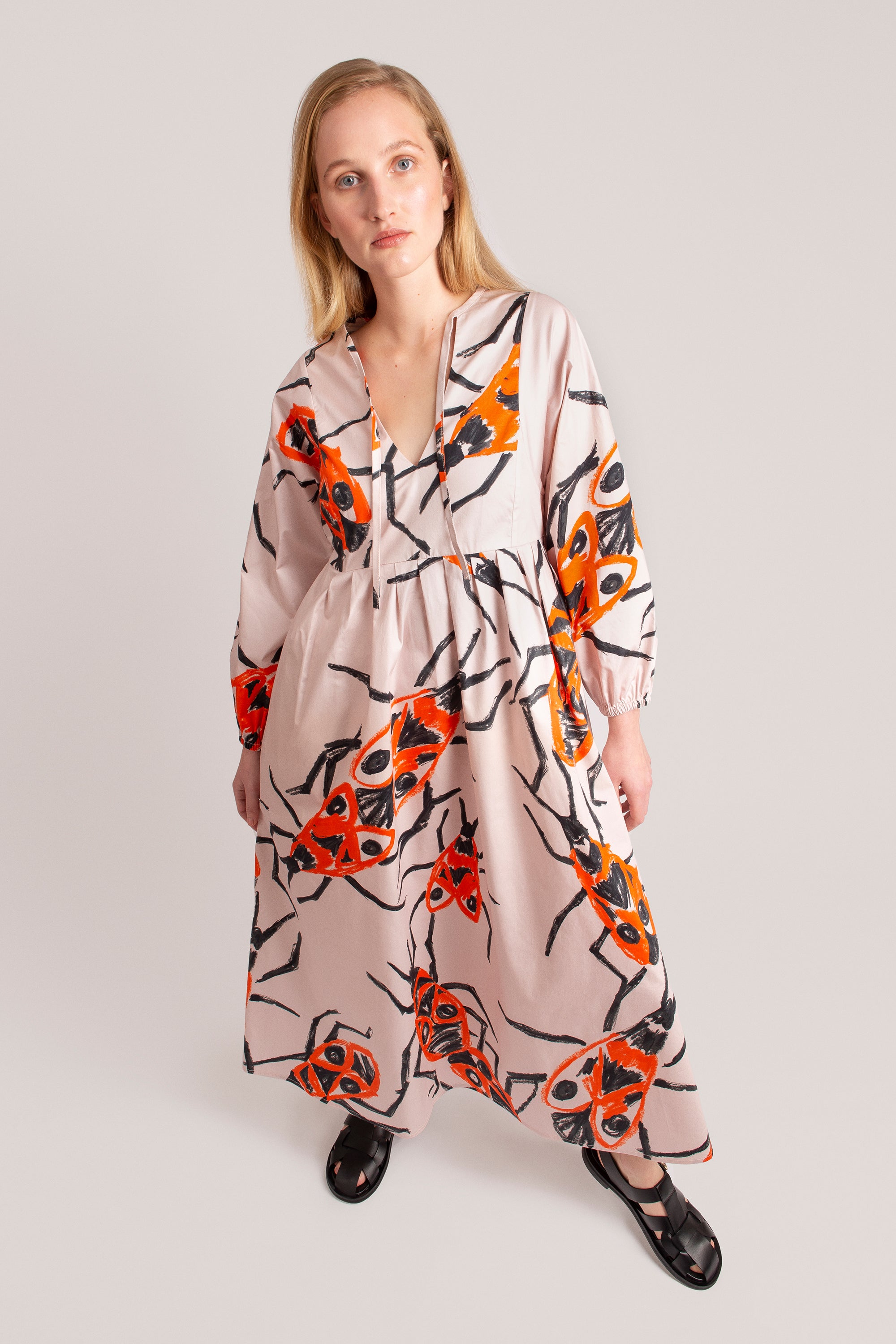 FUTRINKA rustic maxi dress 'Big Firebugs'