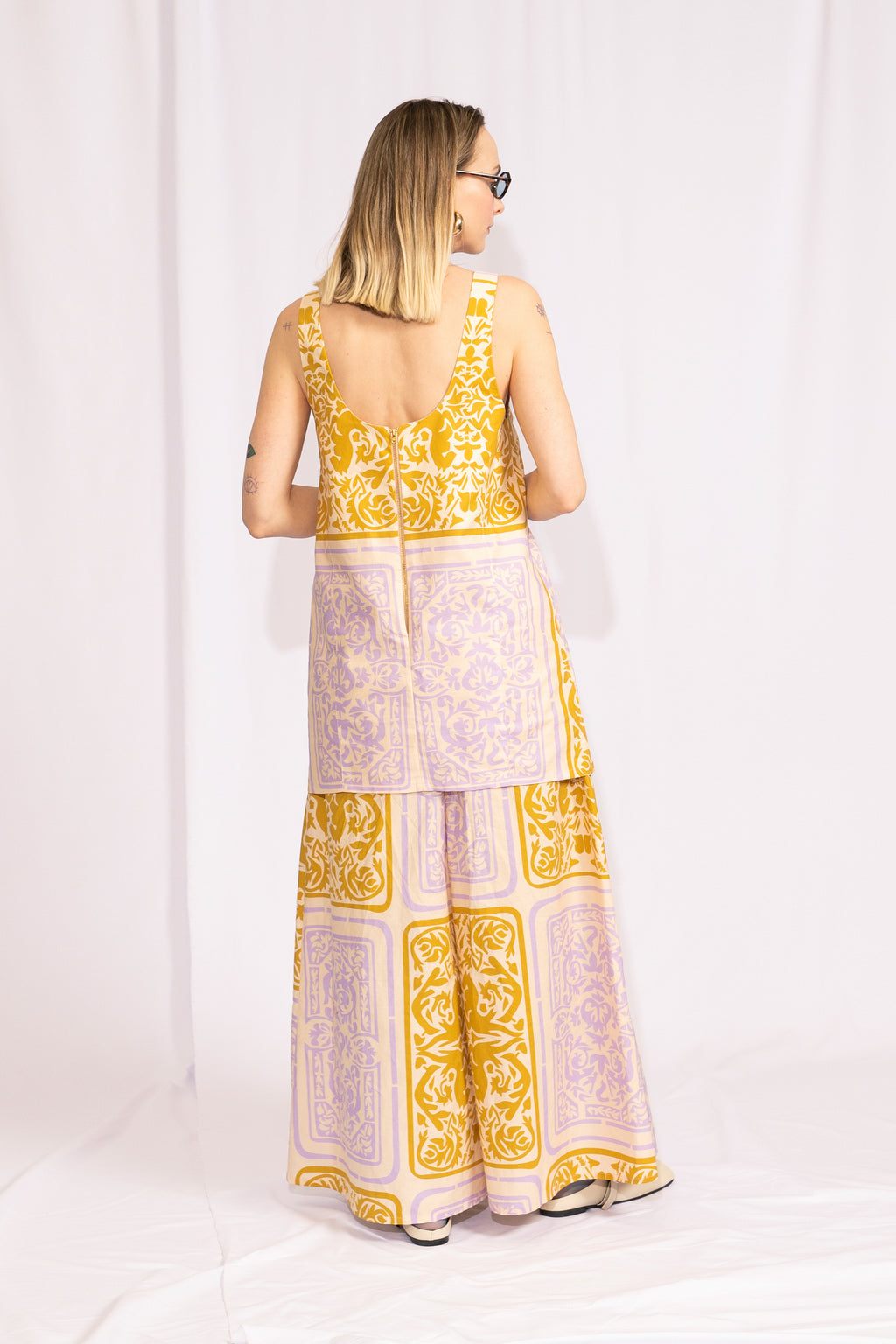 MISZLA wide leg trousers 'Cards'